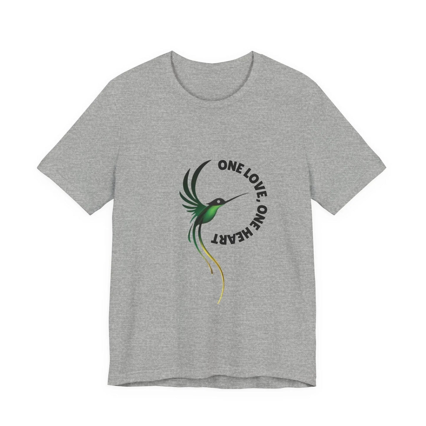 T-Shirt — Hummingbird "One Love, One Heart" Peace Graphic Tee Leela's Ink