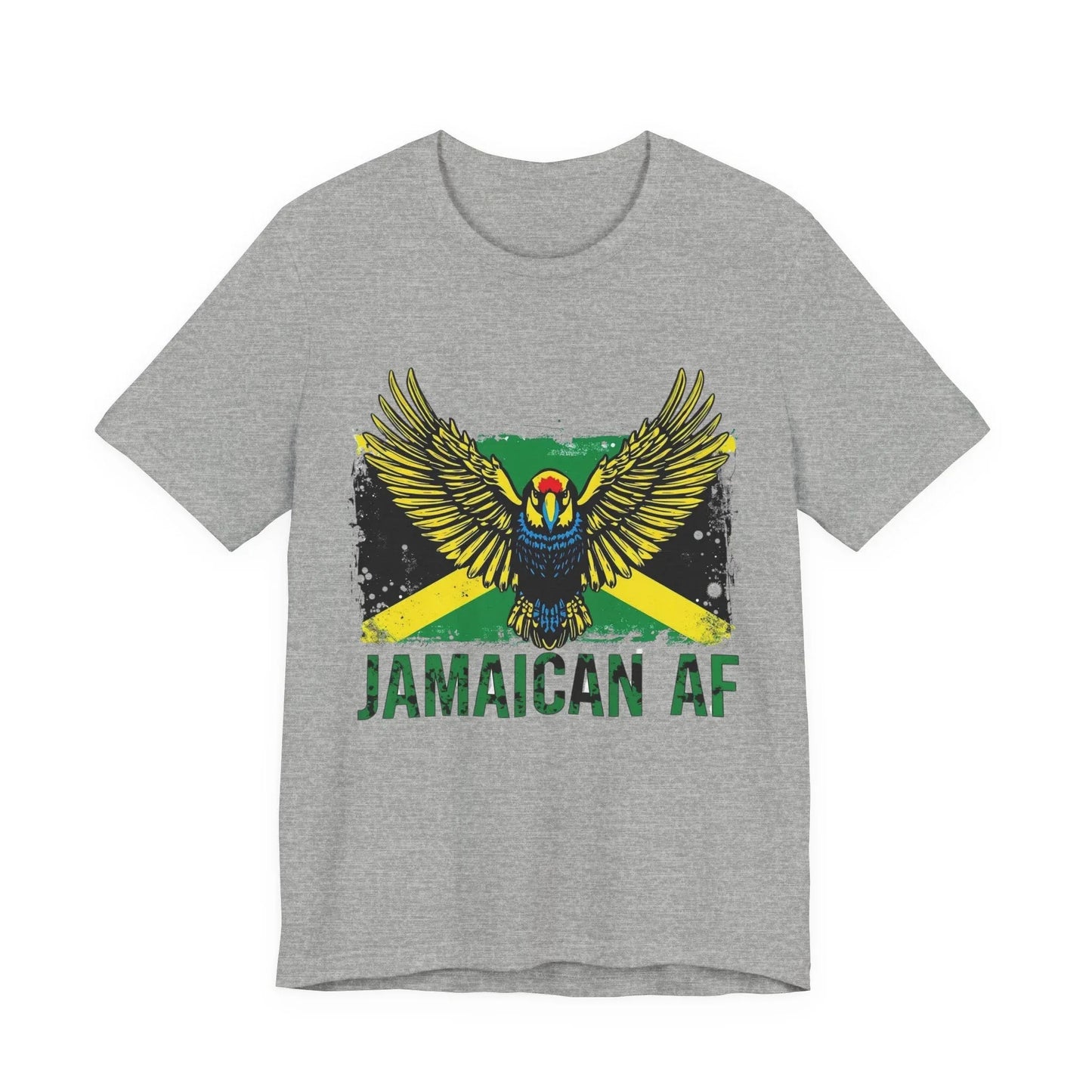 Jamaican AF T‑Shirt - Reggae Parrot Flag Graphic Tee Leela's Ink