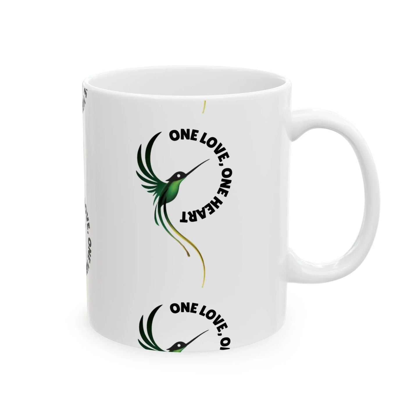 Jamaican Mug — “One Love, One Heart” (11oz) Leela's Ink