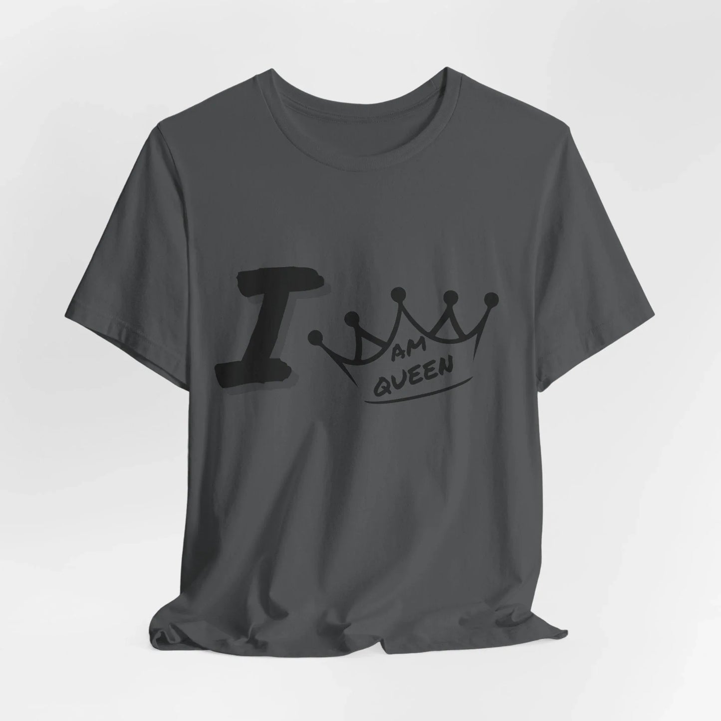 I Am Queen Crown Tee – Bold Empowerment Graphic Shirt Leela's Ink