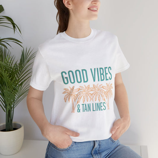 Good Vibes & Tan Lines Beach Tee