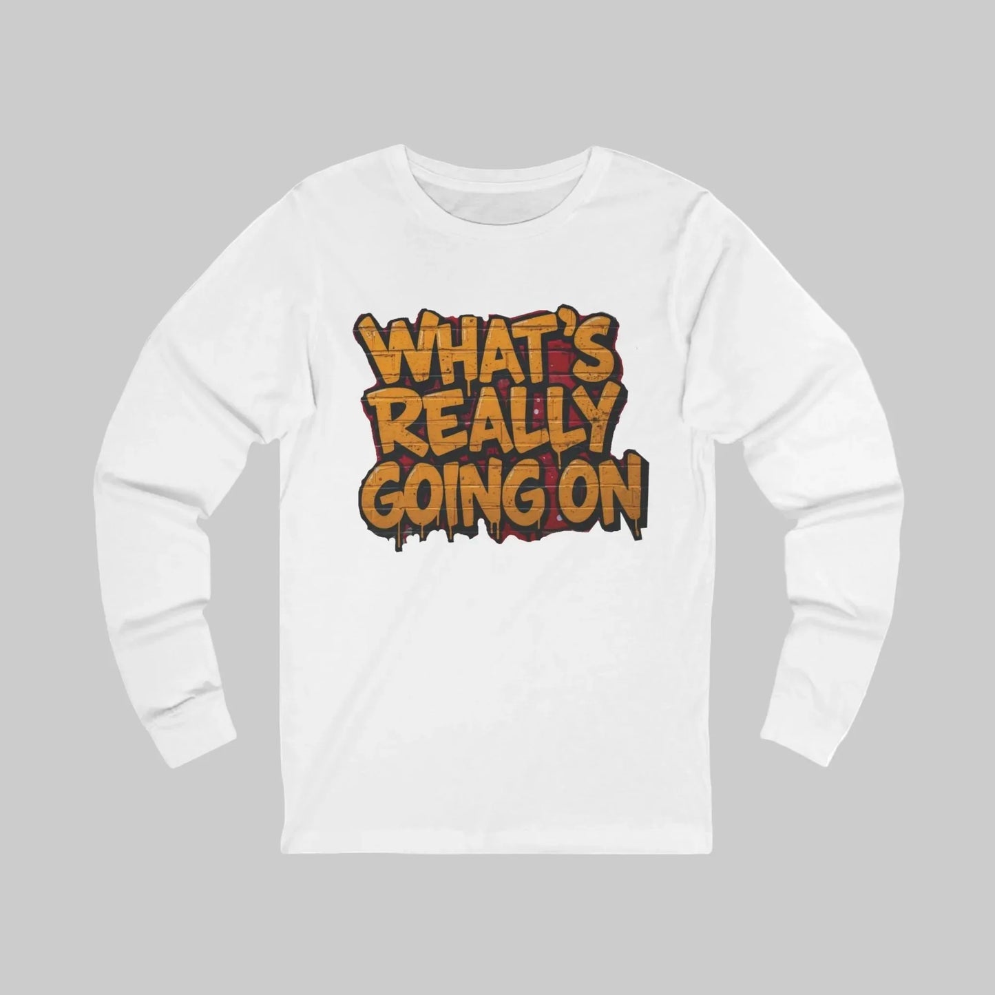WHAT’S REALLY GOING ON Long Sleeve Tee — Yellow Graffiti Edition Leela's Ink