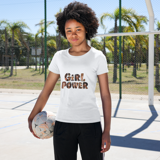 Girl Power Graphic Tee — Floral Retro Feminist T‑Shirt