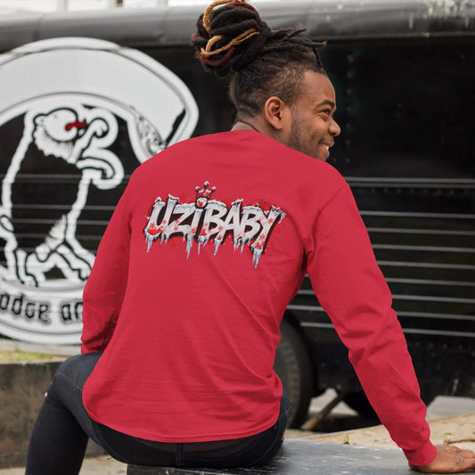 Uzi Baby Christmas Graffiti Long-Sleeve T-Shirt | Holiday Streetwear