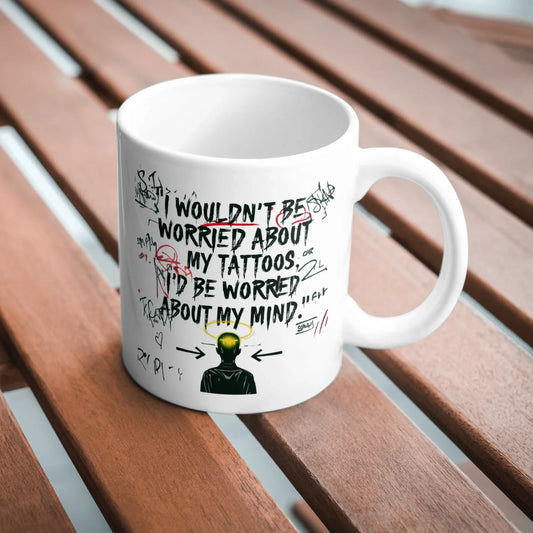 Mind Over Ink Ceramic Mug - No Background (11oz) Leela's Ink