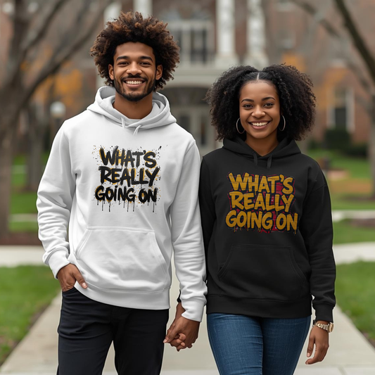 WHAT’S REALLY GOING ON Hoodie — Yellow Graffiti Truthwear