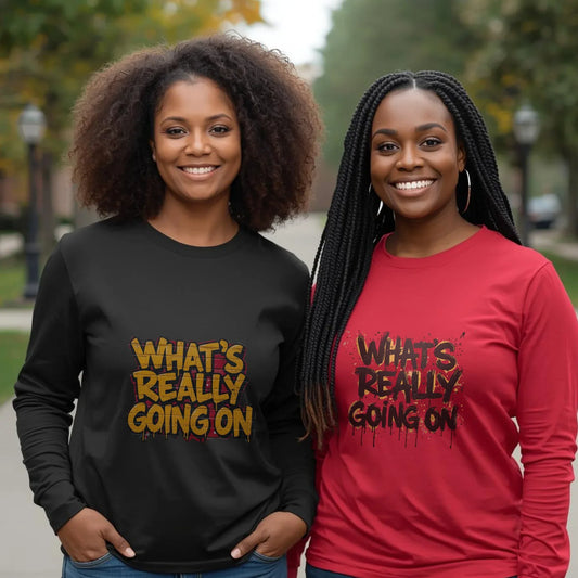WHAT’S REALLY GOING ON Long Sleeve Tee — Yellow Graffiti Edition Leela's Ink