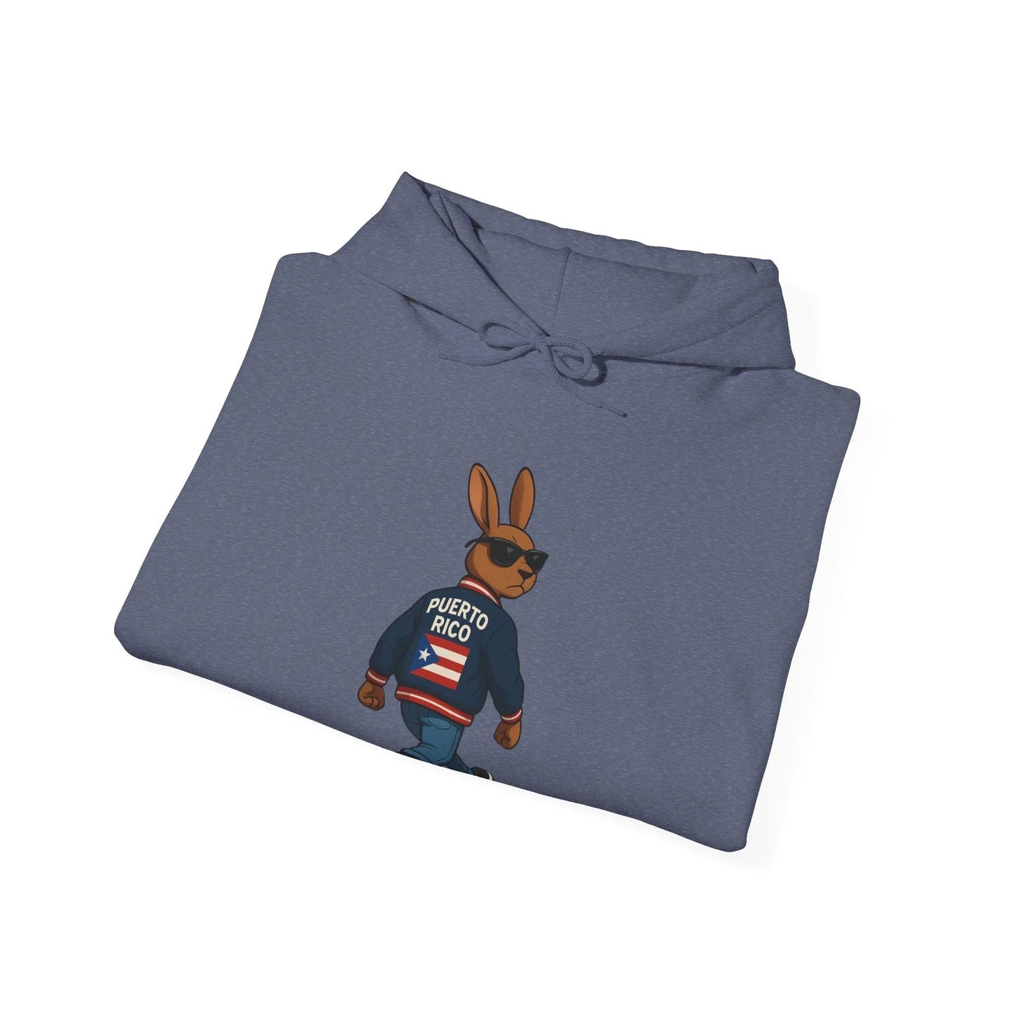 Rabbit Streetwear Hoodie — 'Puerto Rico' Sweater Graphic Pullover Printify