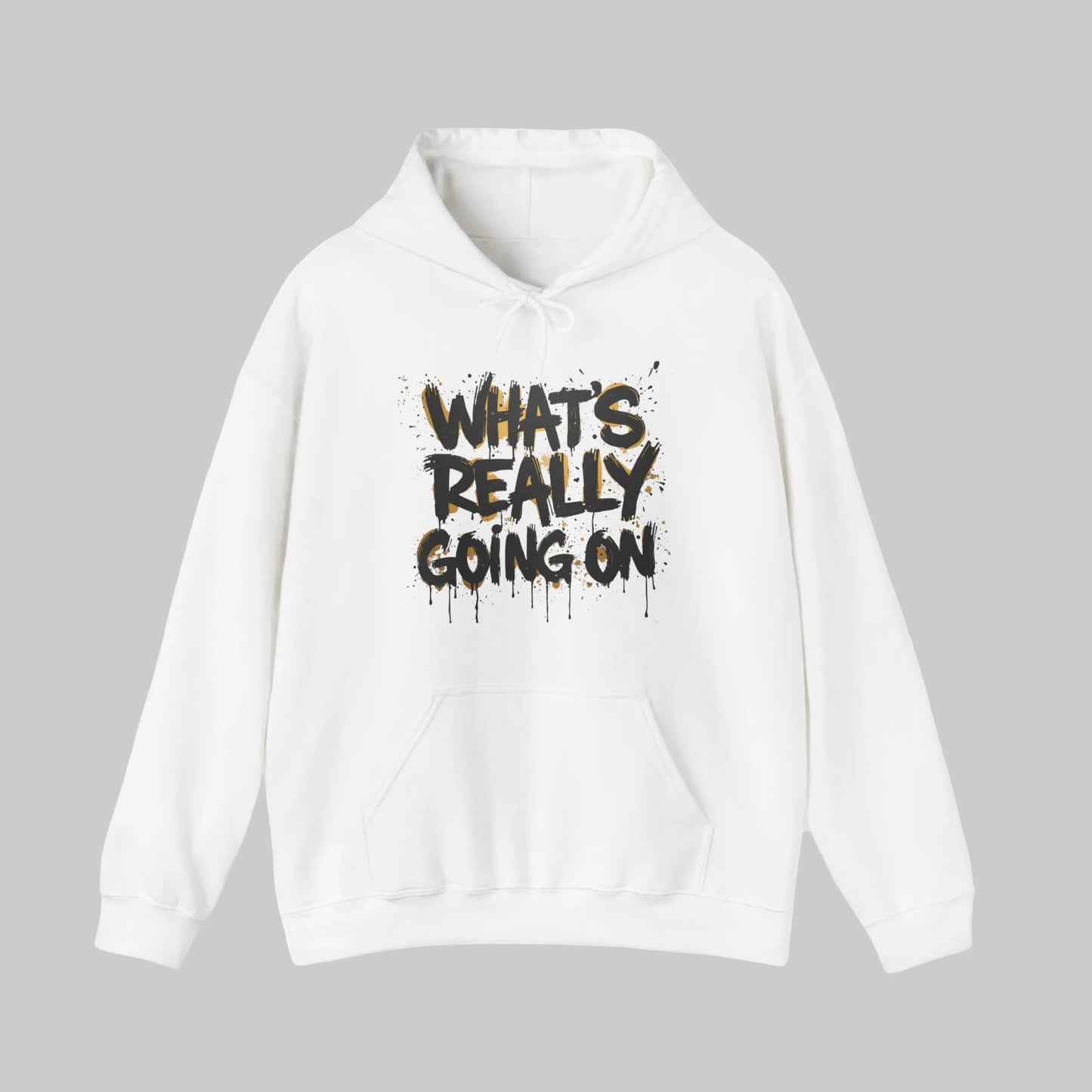 WHAT’S REALLY GOING ON Gold-Drip Hoodie — Truthwear Edition