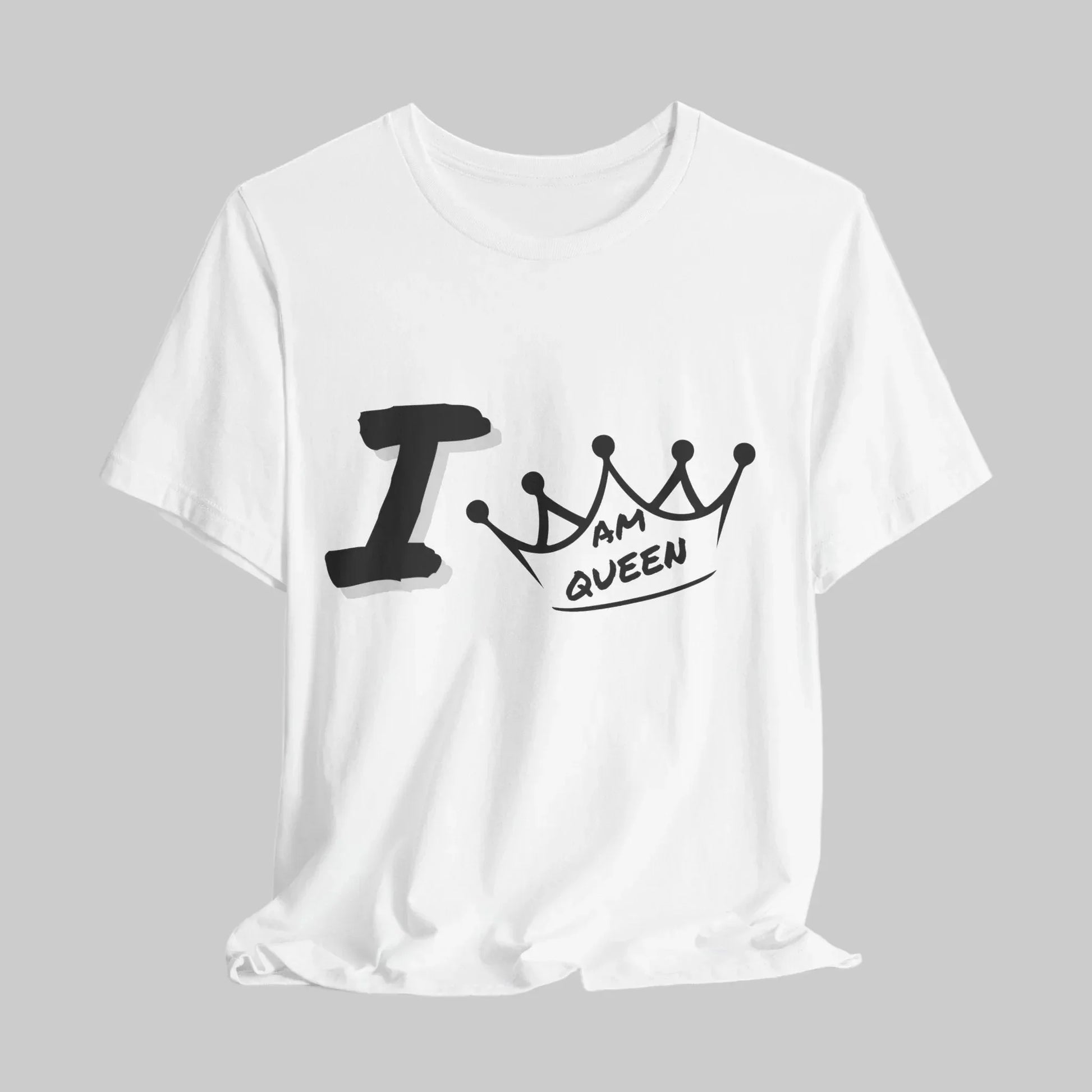 I Am Queen Crown Tee – Bold Empowerment Graphic Shirt Leela's Ink