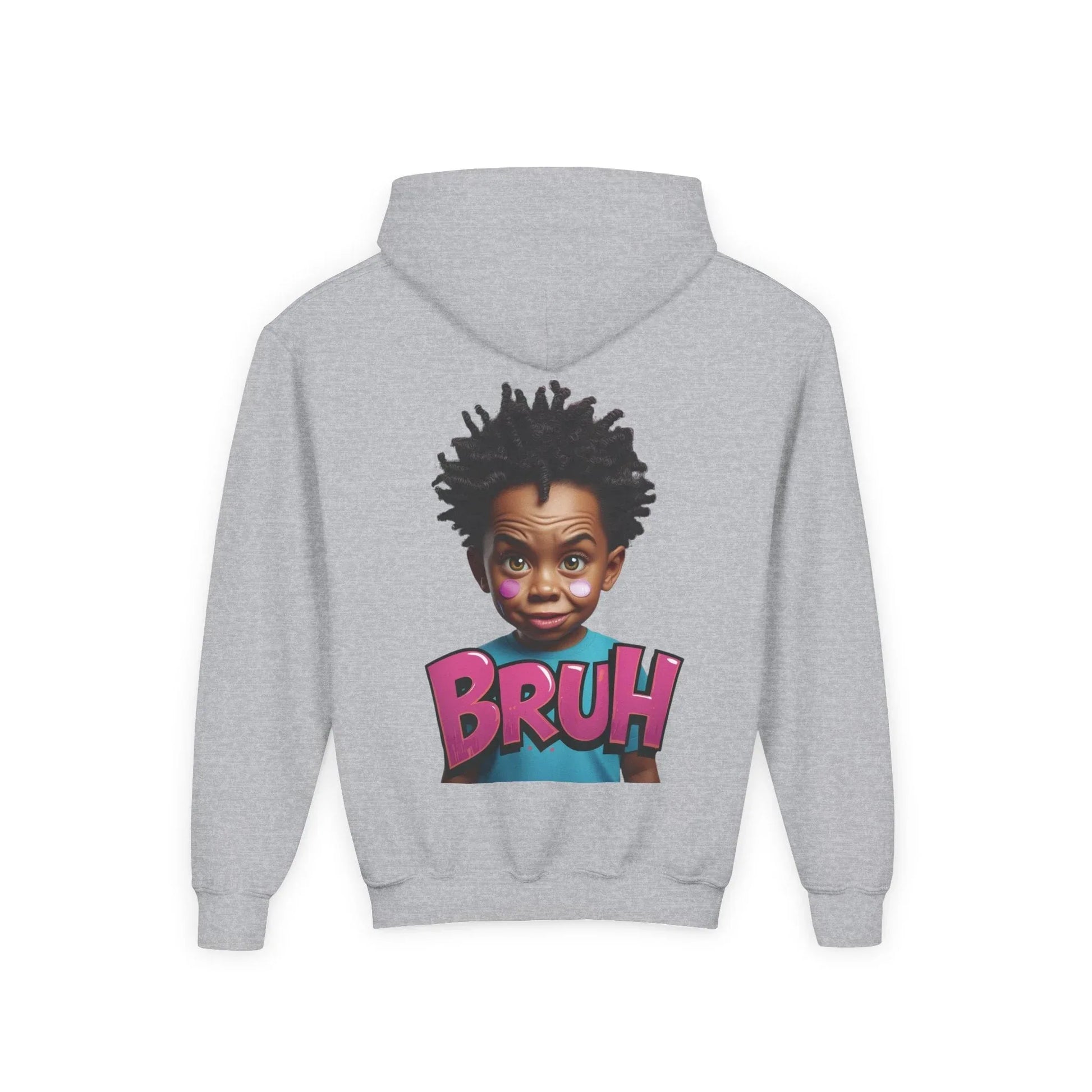 Bruh Kid Graphic Hoodie — Youth Funny Streetwear Pullover Leela's Ink