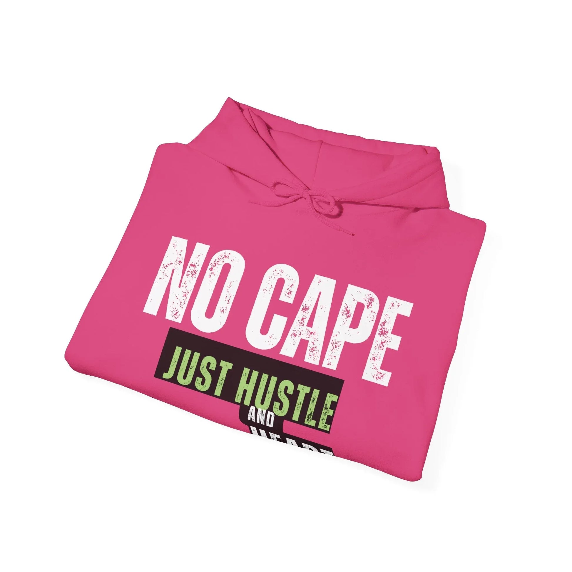 Hoodie — “Just Hustle and Heart” Motivational Pullover Printify