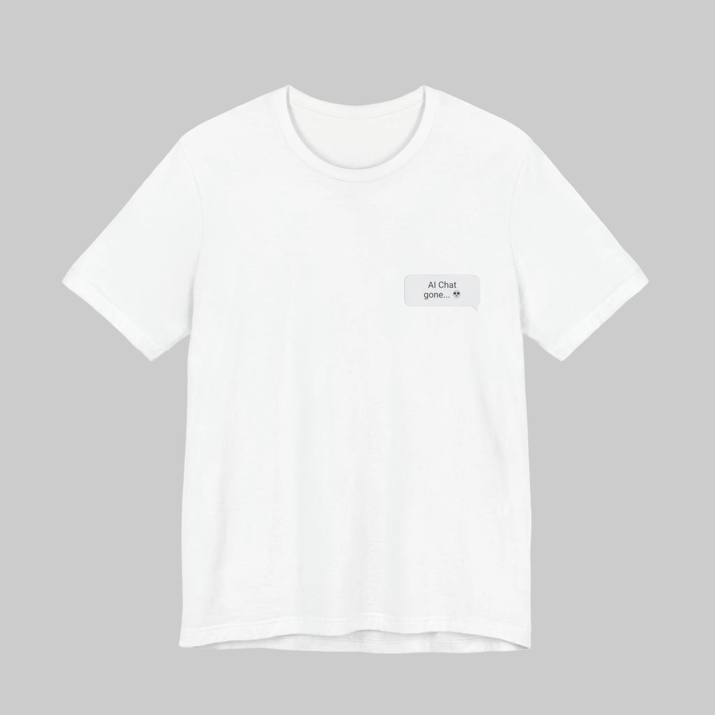 White unisex graphic tee — Chat Gone Wild "am i overthinking? yes. still going though." streetwear by Leela's Ink