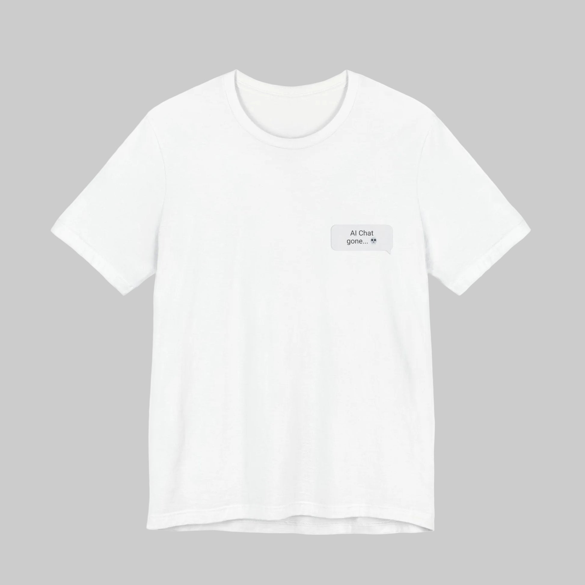 White unisex graphic tee — Chat Gone Wild "am i overthinking? yes. still going though." streetwear by Leela's Ink