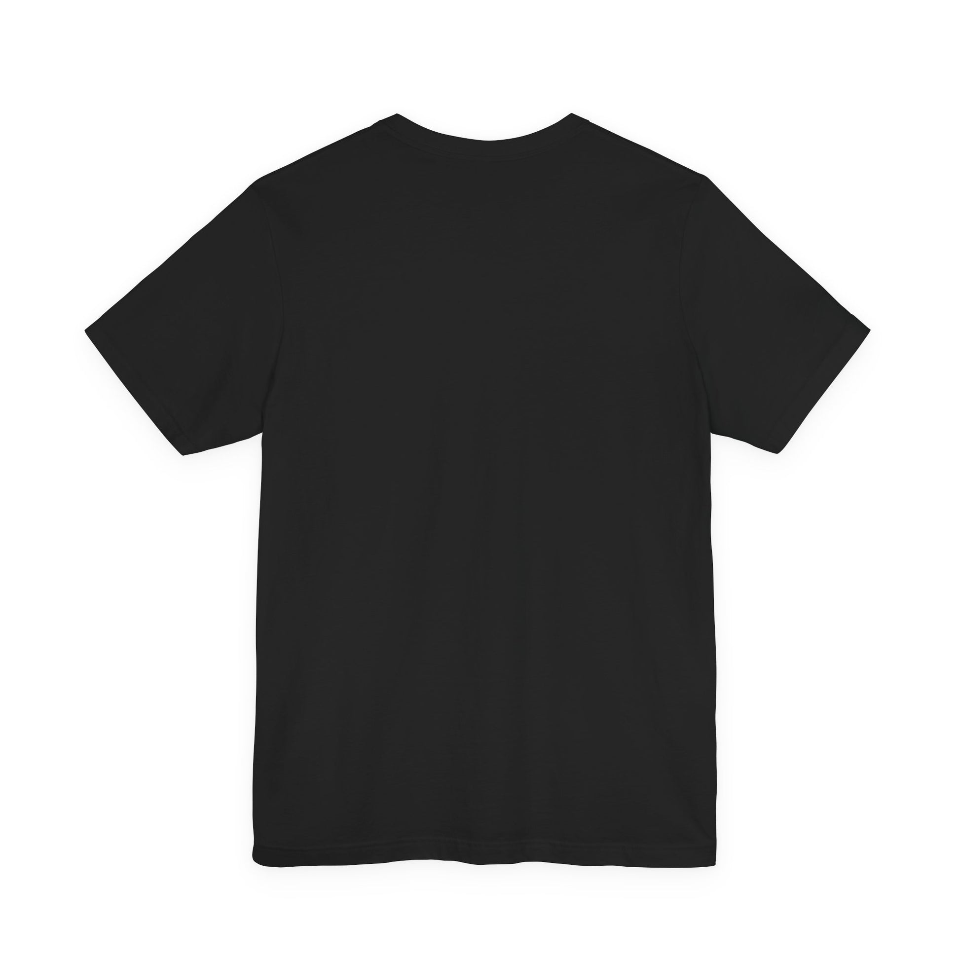 Back view of Home Is Where Life Is adult graphic t-shirt in black by Leela's Ink, Bella+Canvas 3001 unisex tee