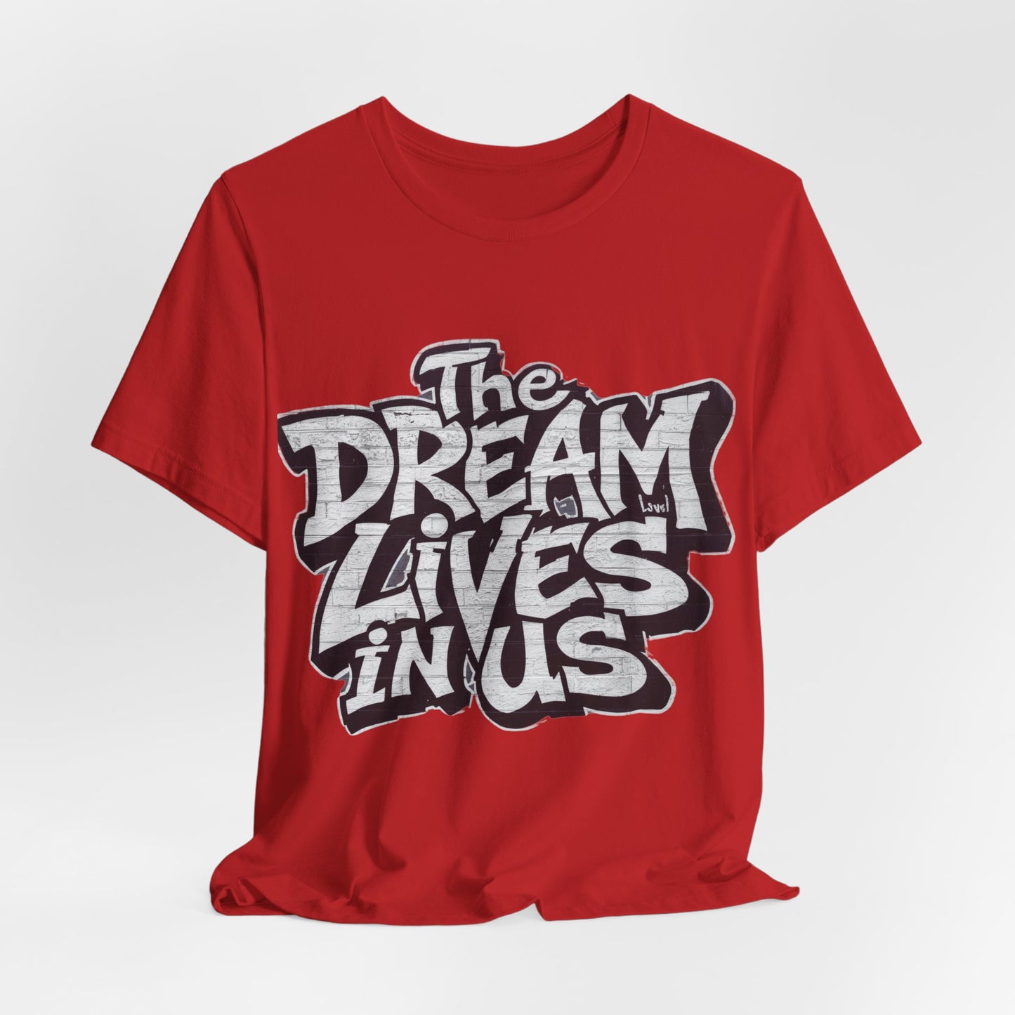 The Dream Lives In Us” Black & White Minimalist T‑Shirt