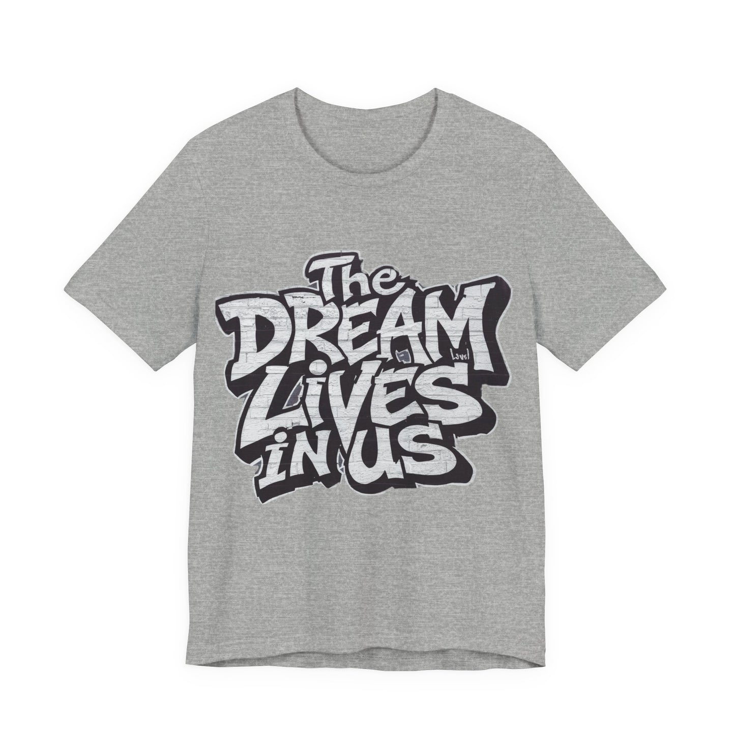 The Dream Lives In Us” Black & White Minimalist T‑Shirt