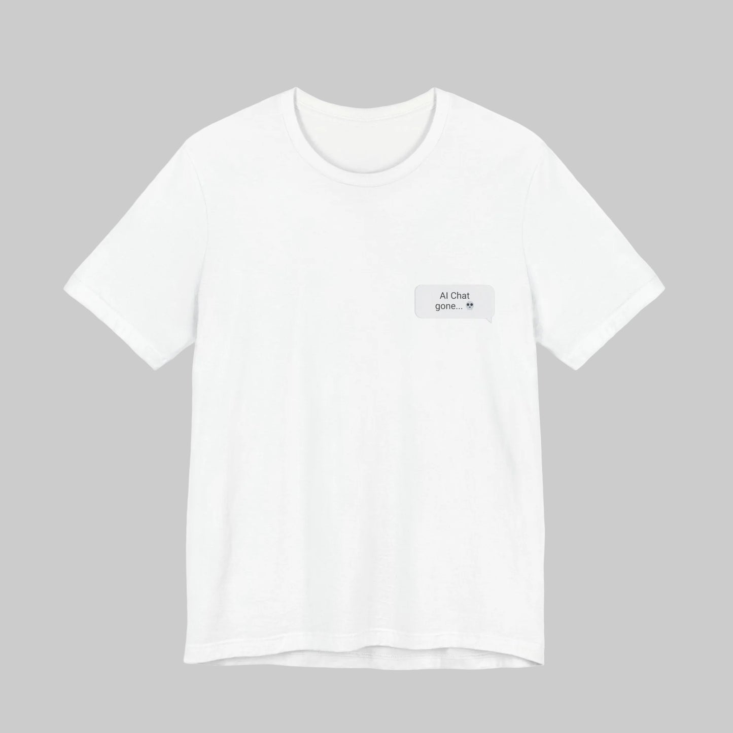 White unisex graphic tee — Chat Gone Wild "is this a good idea? no. next question." streetwear by Leela's Ink
