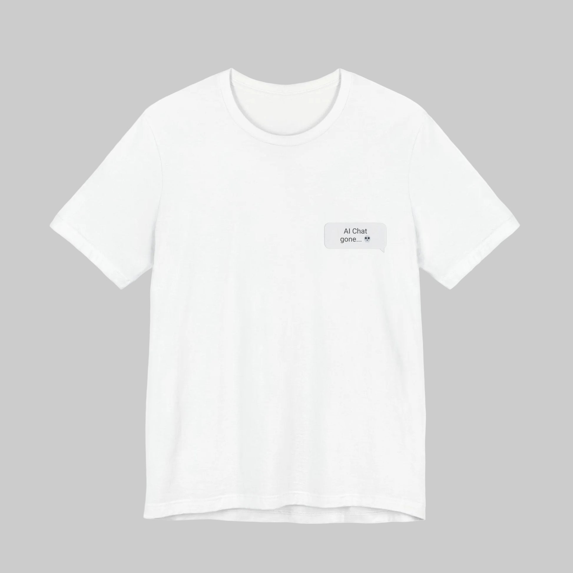 White unisex graphic tee — Chat Gone Wild "is this a good idea? no. next question." streetwear by Leela's Ink