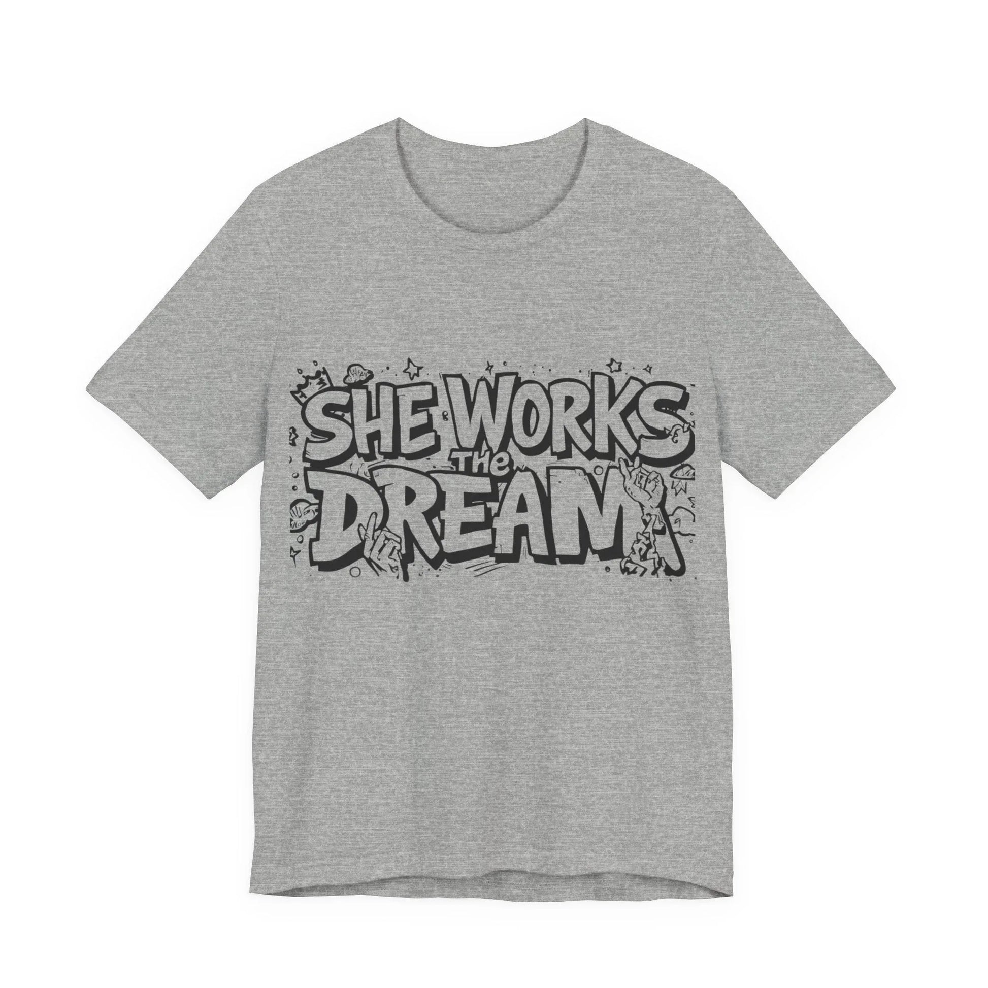She Works the Dream Tee - Black & Transparent Leela's Ink