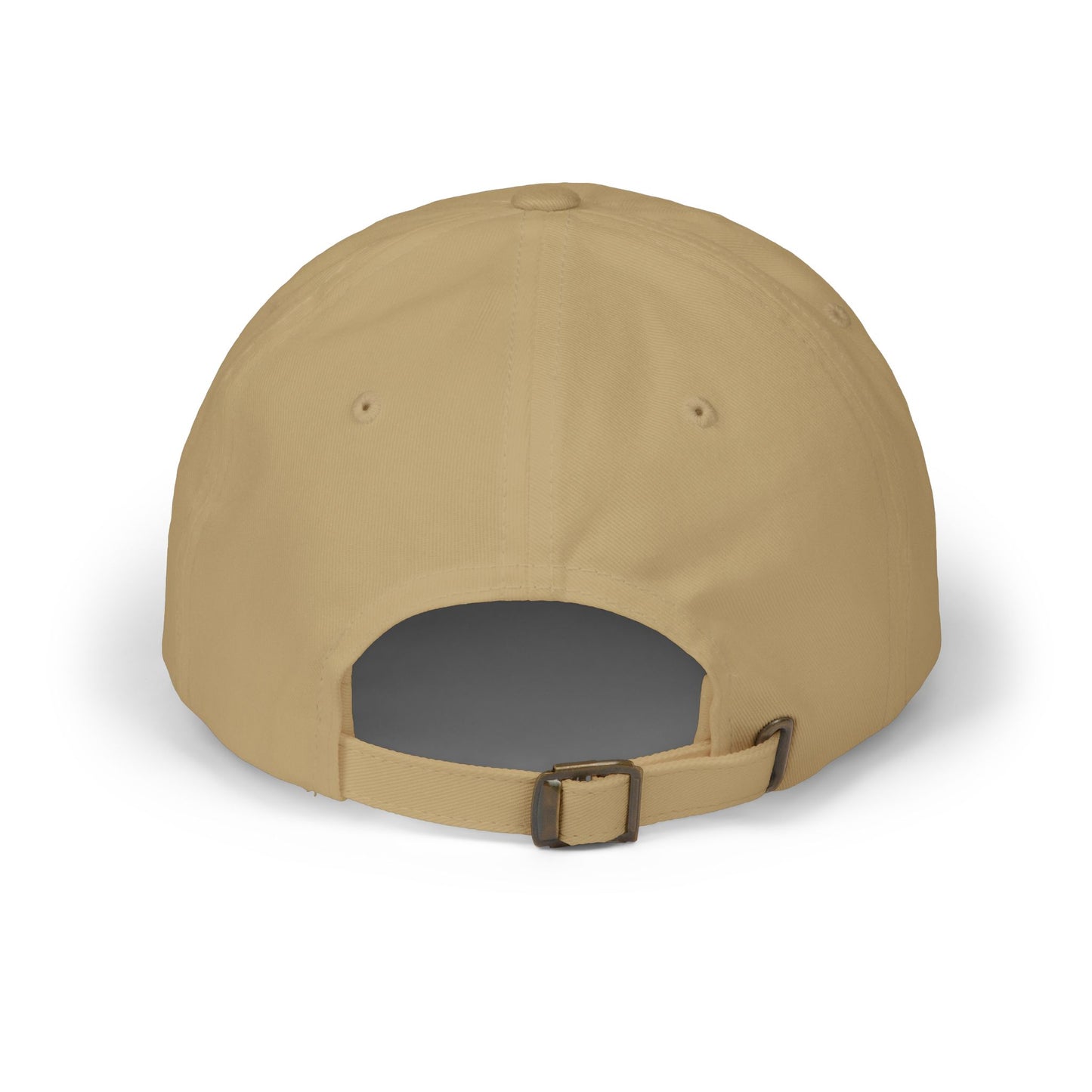 I Said What I Said dad hat back view showing adjustable antique brass strap — Leela's Ink
