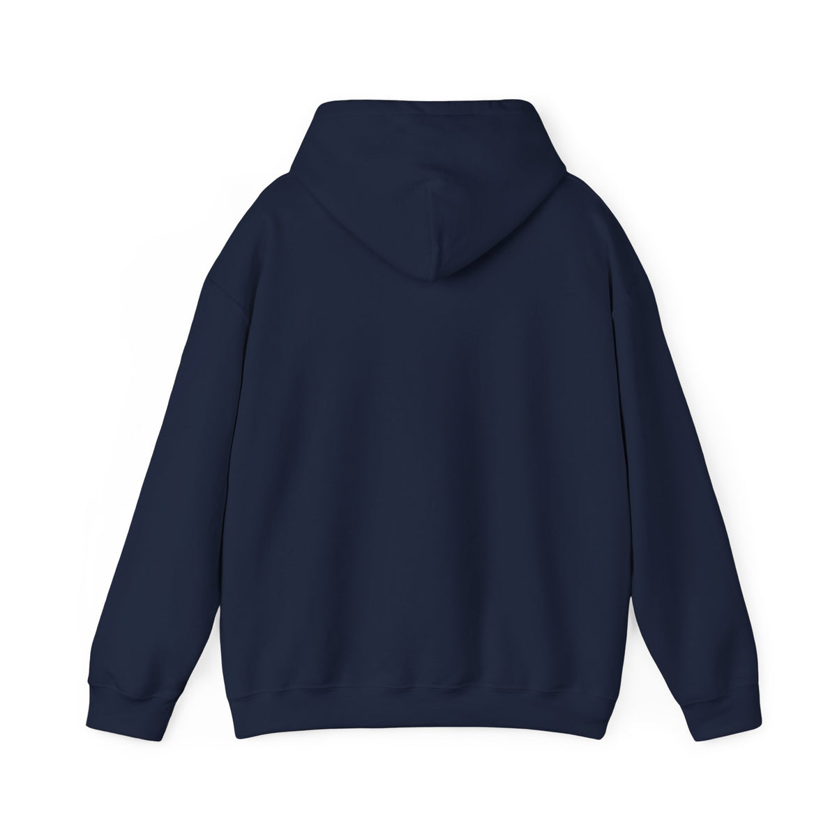 Navy Santa Cló Been That Dude hoodie, plain back view