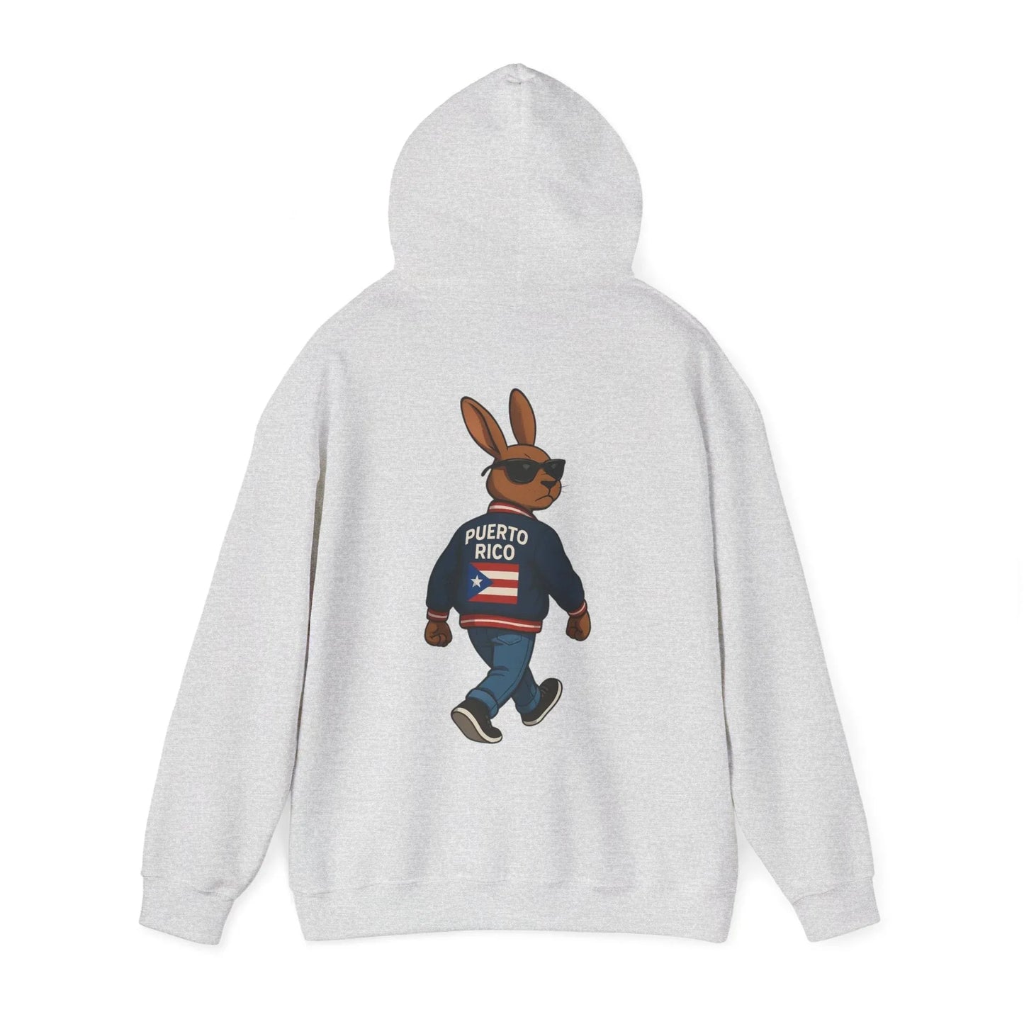 Puerto Rico Bunny Hoodie — Cool Cartoon Puerto Rican Flag Sweatshirt Printify
