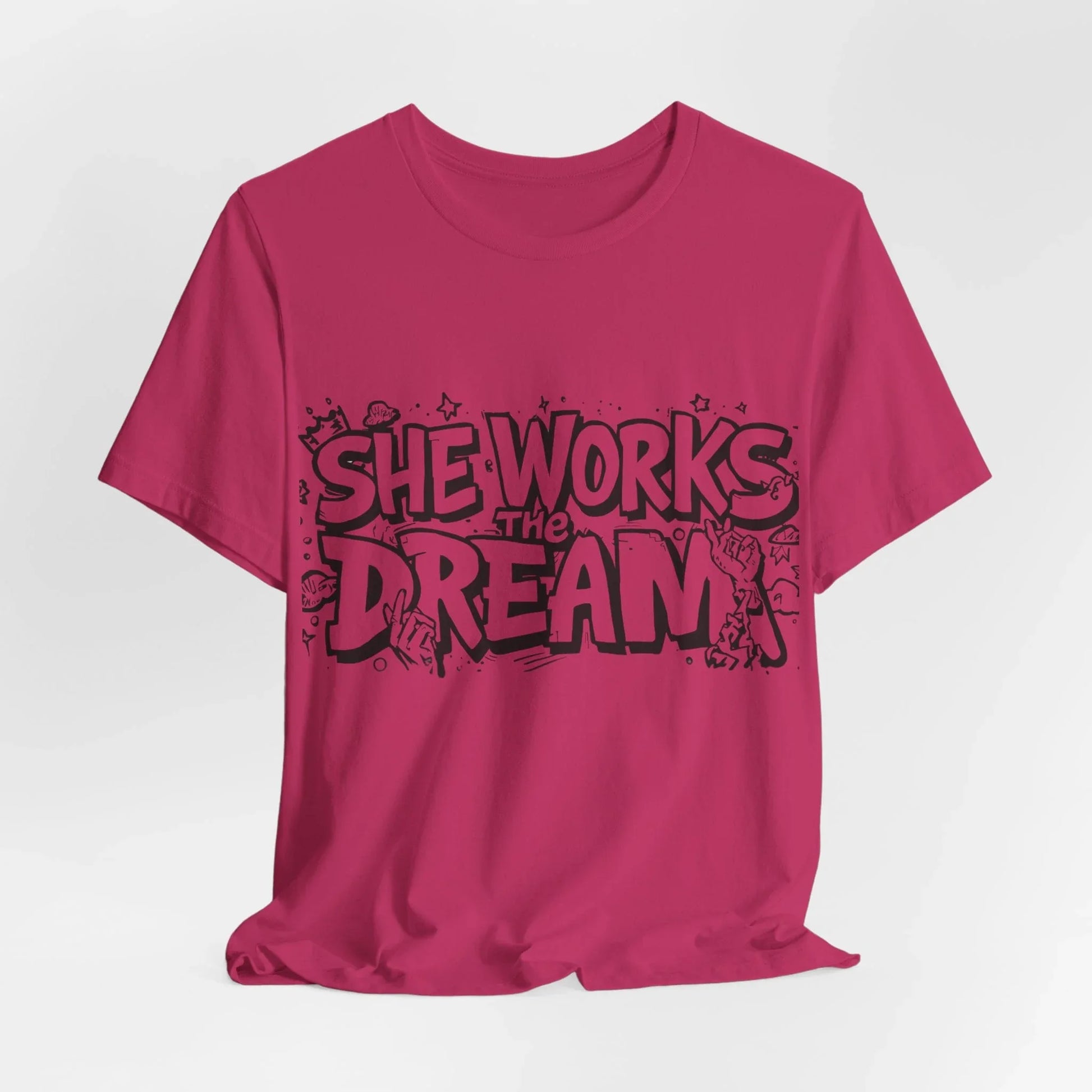 She Works the Dream Tee - Black & Transparent Leela's Ink