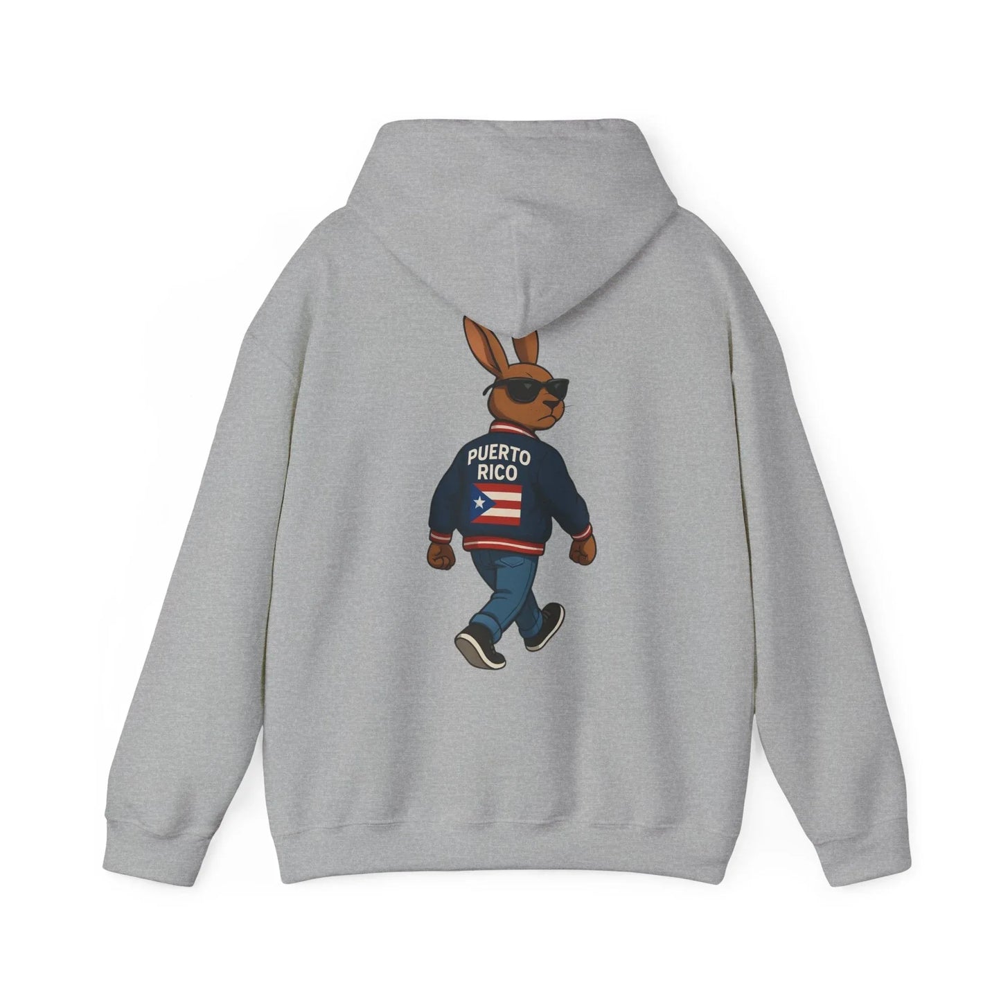 Puerto Rico Bunny Hoodie — Cool Cartoon Puerto Rican Flag Sweatshirt Printify