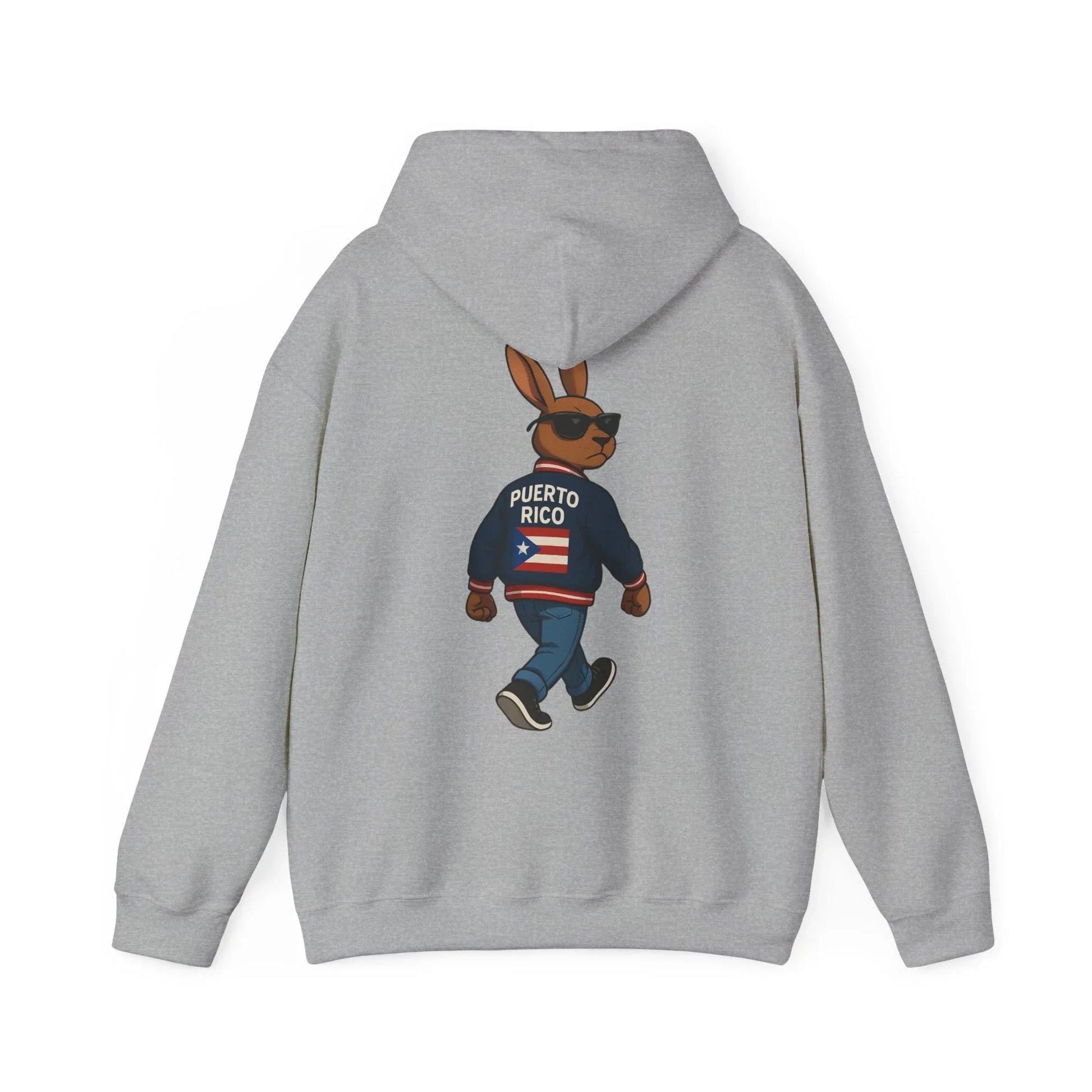 Puerto Rico Bunny Hoodie — Cool Cartoon Puerto Rican Flag Sweatshirt Printify