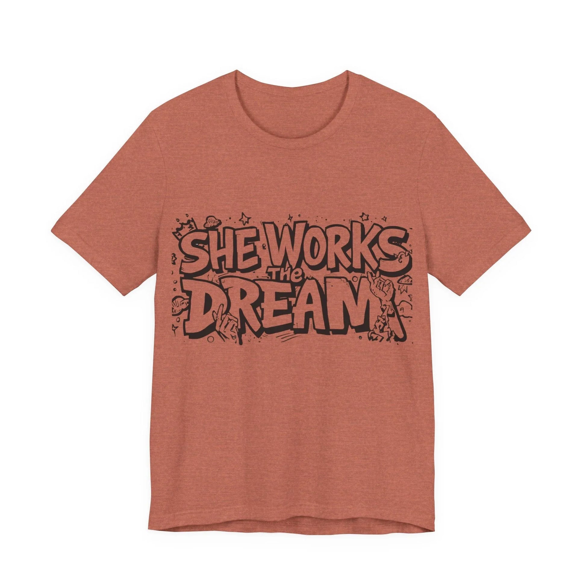 She Works the Dream Tee - Black & Transparent Leela's Ink
