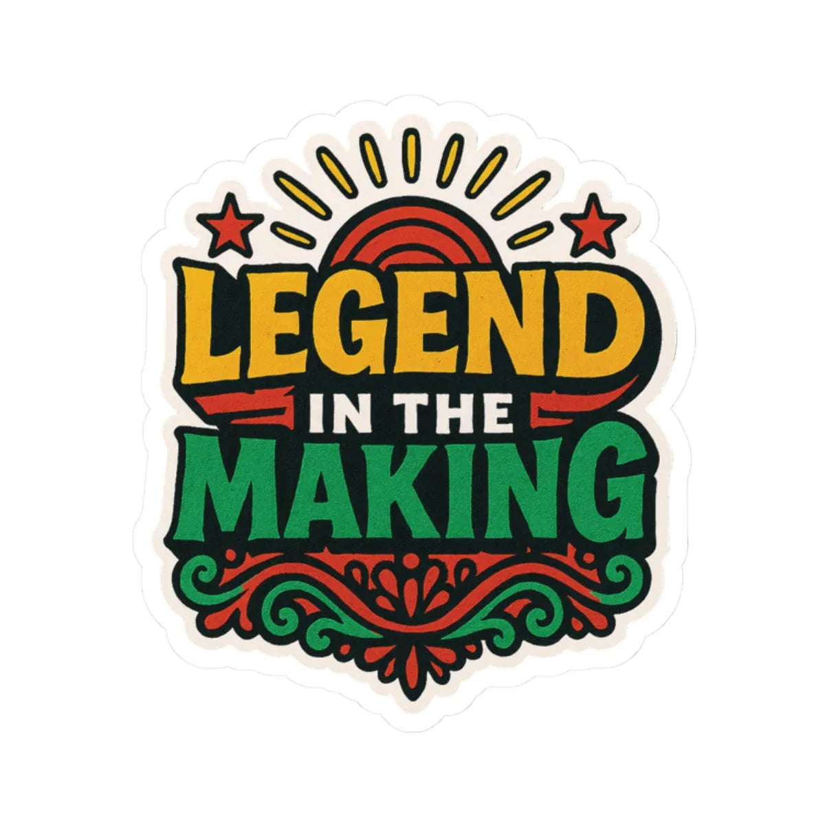 Legend in the Making Die-Cut Sticker Leela's Ink