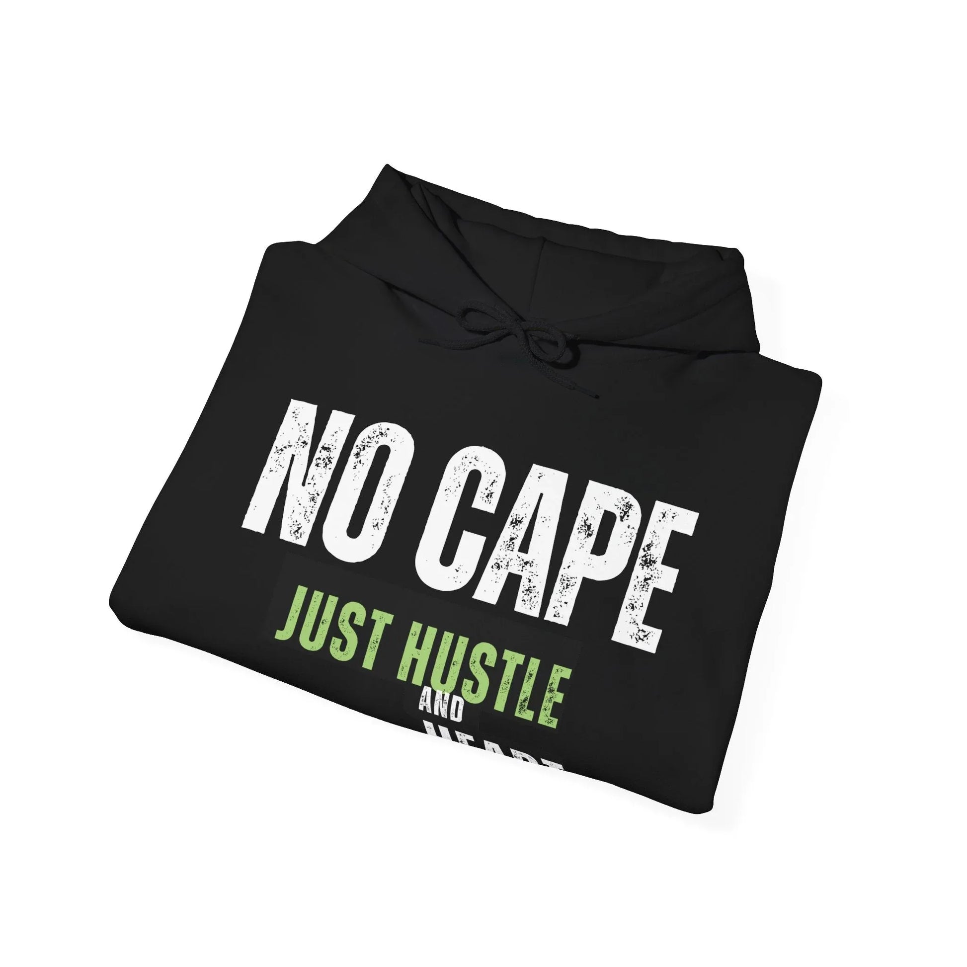 Hoodie — “Just Hustle and Heart” Motivational Pullover Printify