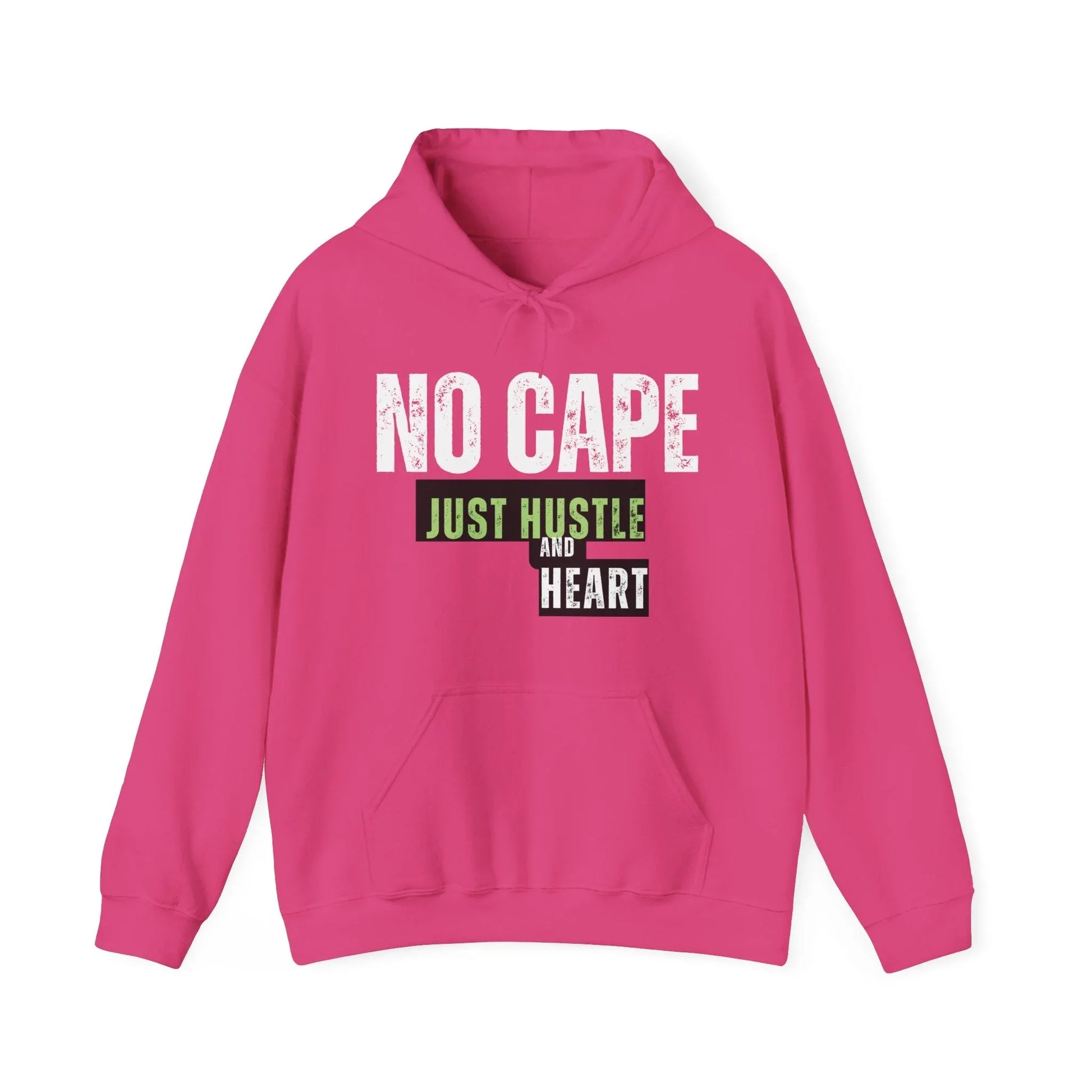 Hoodie — “Just Hustle and Heart” Motivational Pullover Printify