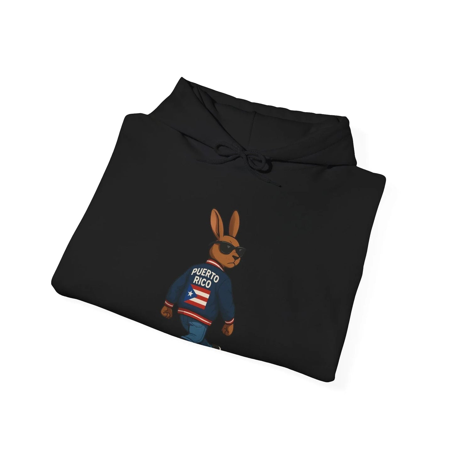 Rabbit Streetwear Hoodie — 'Puerto Rico' Sweater Graphic Pullover Printify