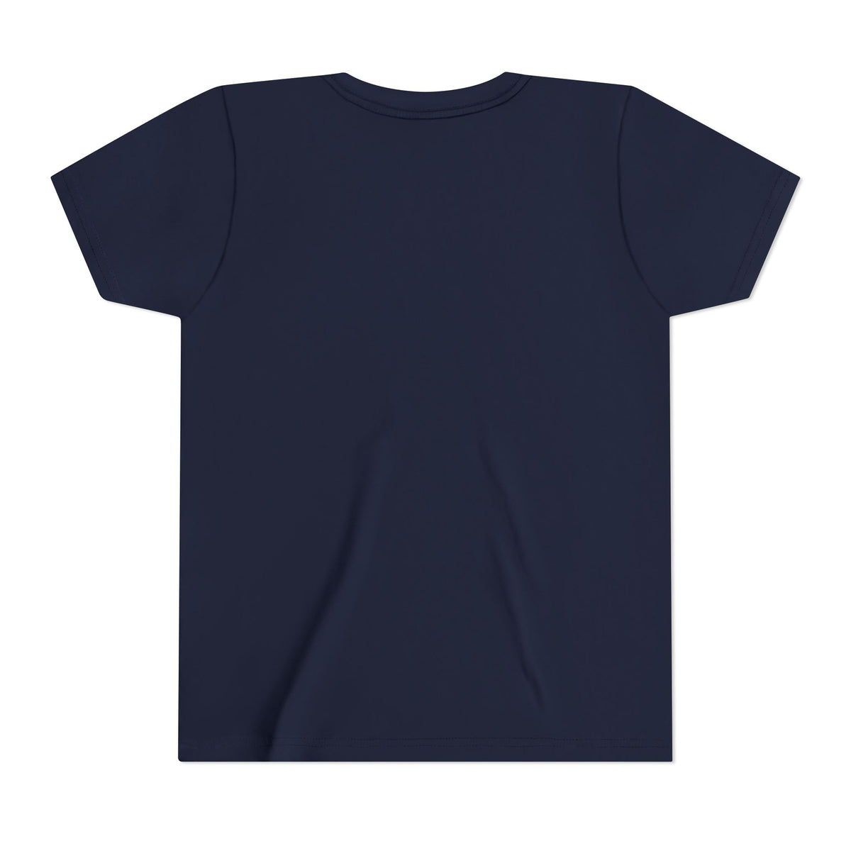 Back view of Home Is Where Life Is youth graphic t-shirt in navy by Leela's Ink, Bella+Canvas 3001Y