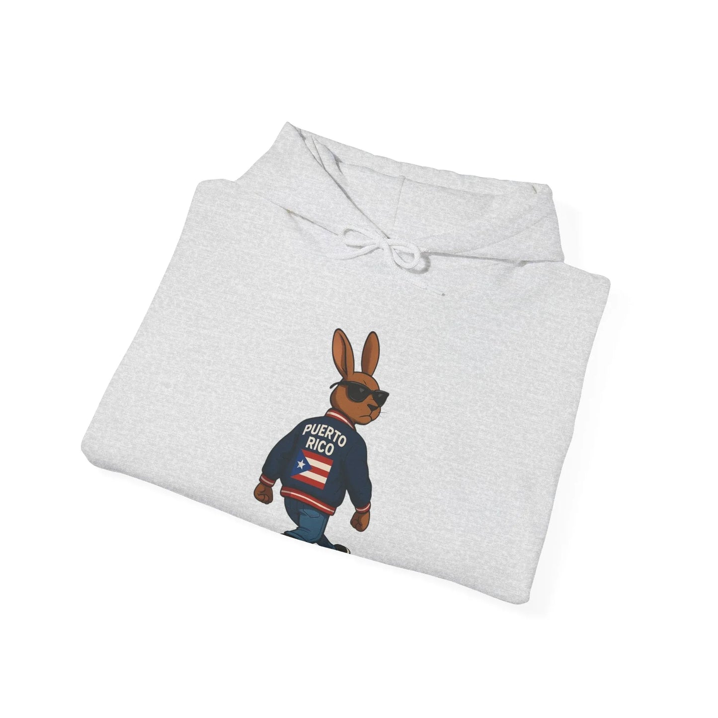 Rabbit Streetwear Hoodie — 'Puerto Rico' Sweater Graphic Pullover Printify