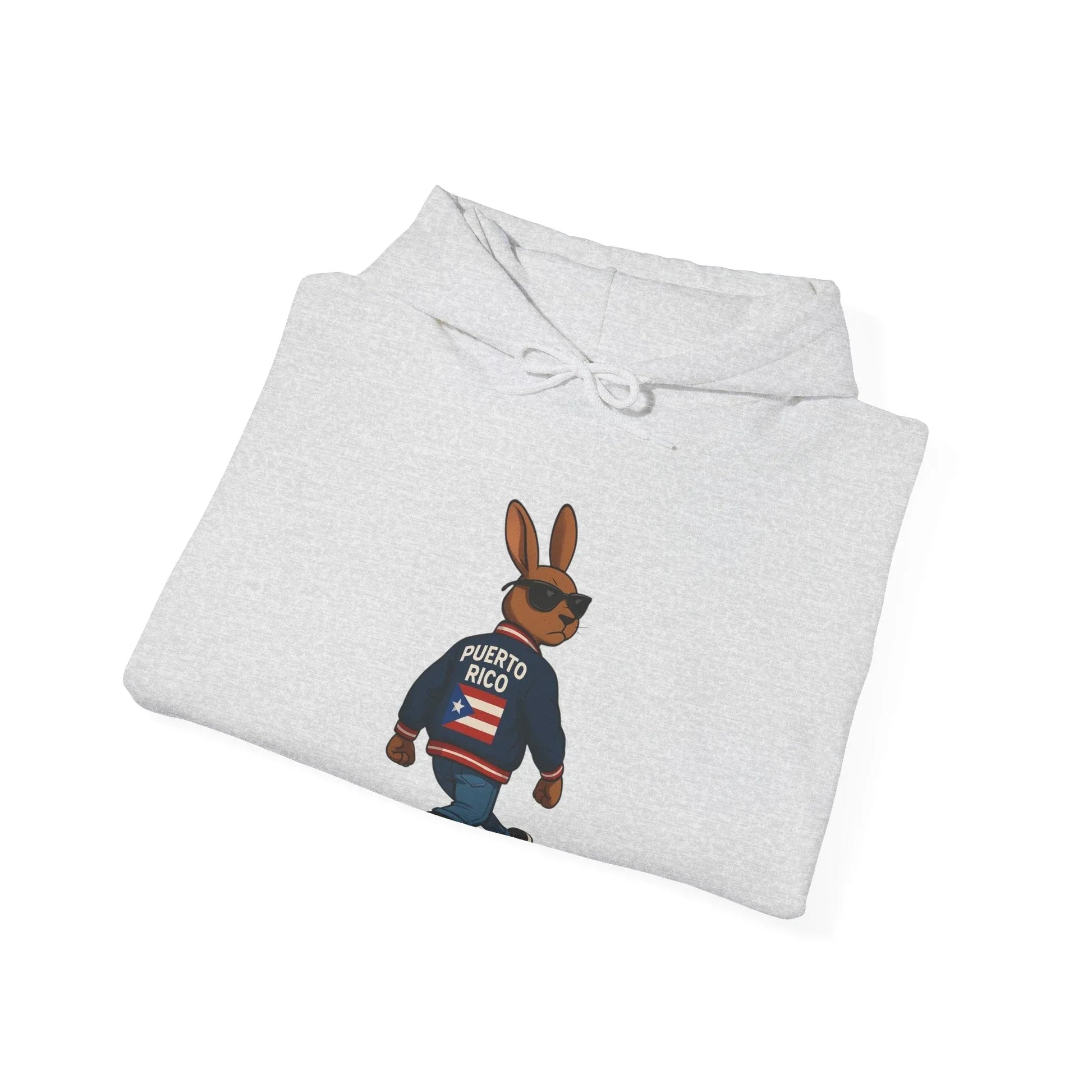 Rabbit Streetwear Hoodie — 'Puerto Rico' Sweater Graphic Pullover Printify