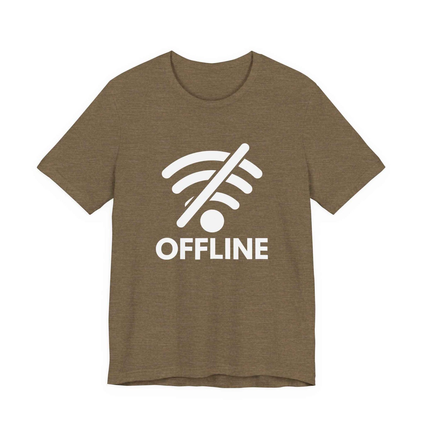 OFFLINE Graphic Tee | Digital Detox T-Shirt | Funny WiFi Shirt | Unisex Travel Tee | Gift for Traveler