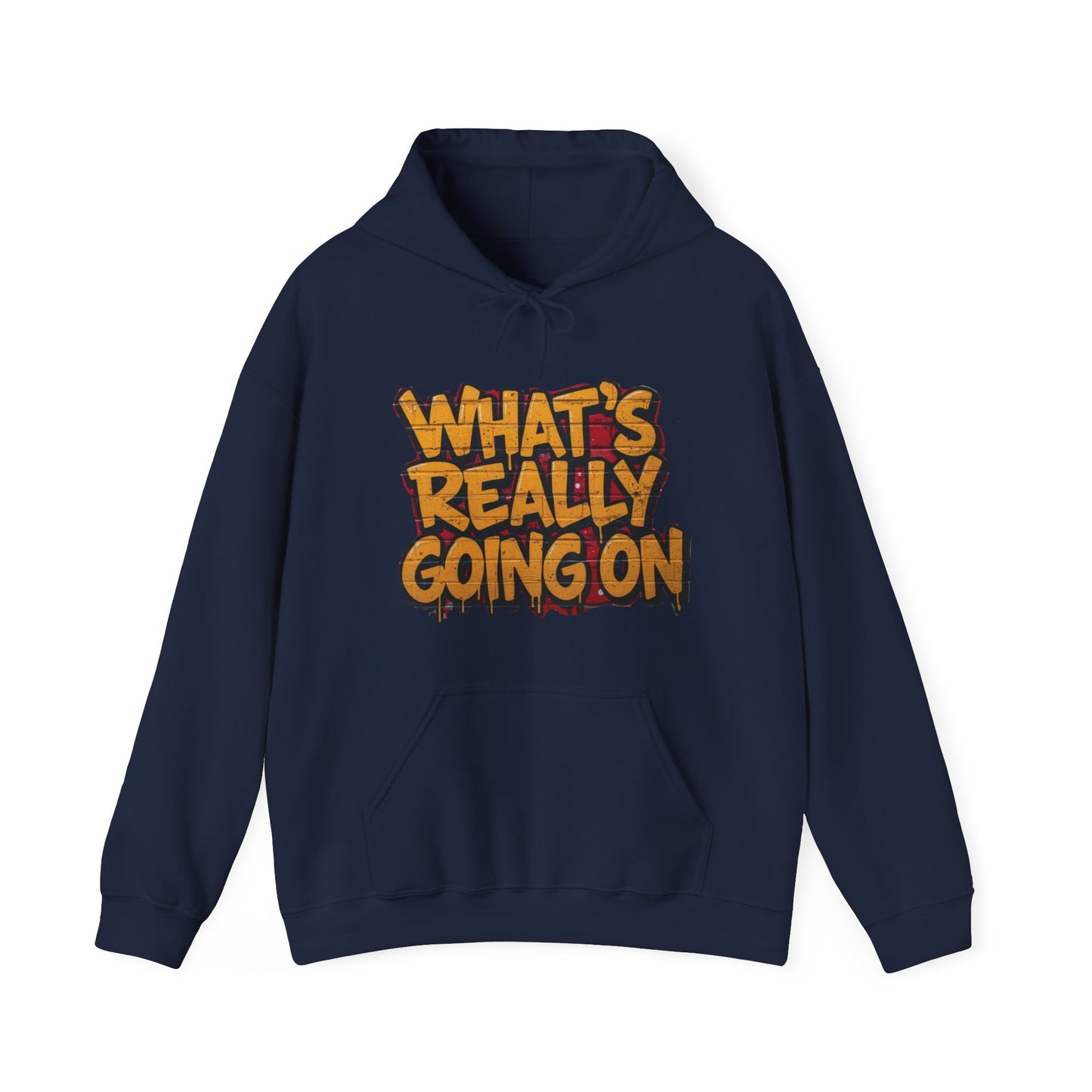 WHAT’S REALLY GOING ON Hoodie — Yellow Graffiti Truthwear
