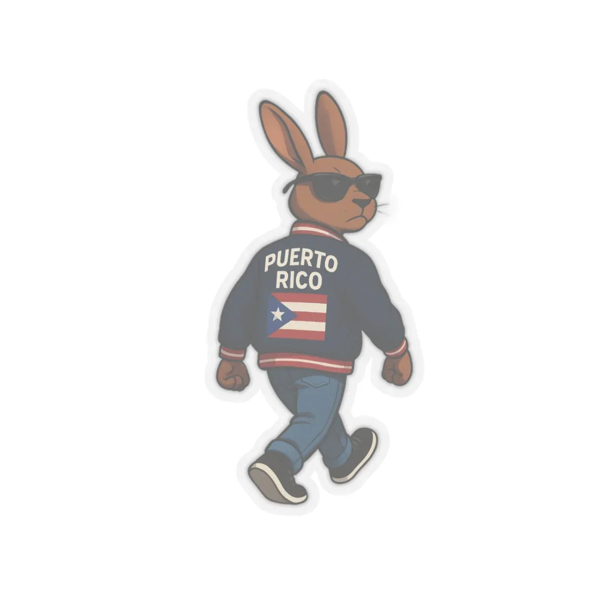 Puerto Rico Bunny Sticker | Island Pride Leela's Ink