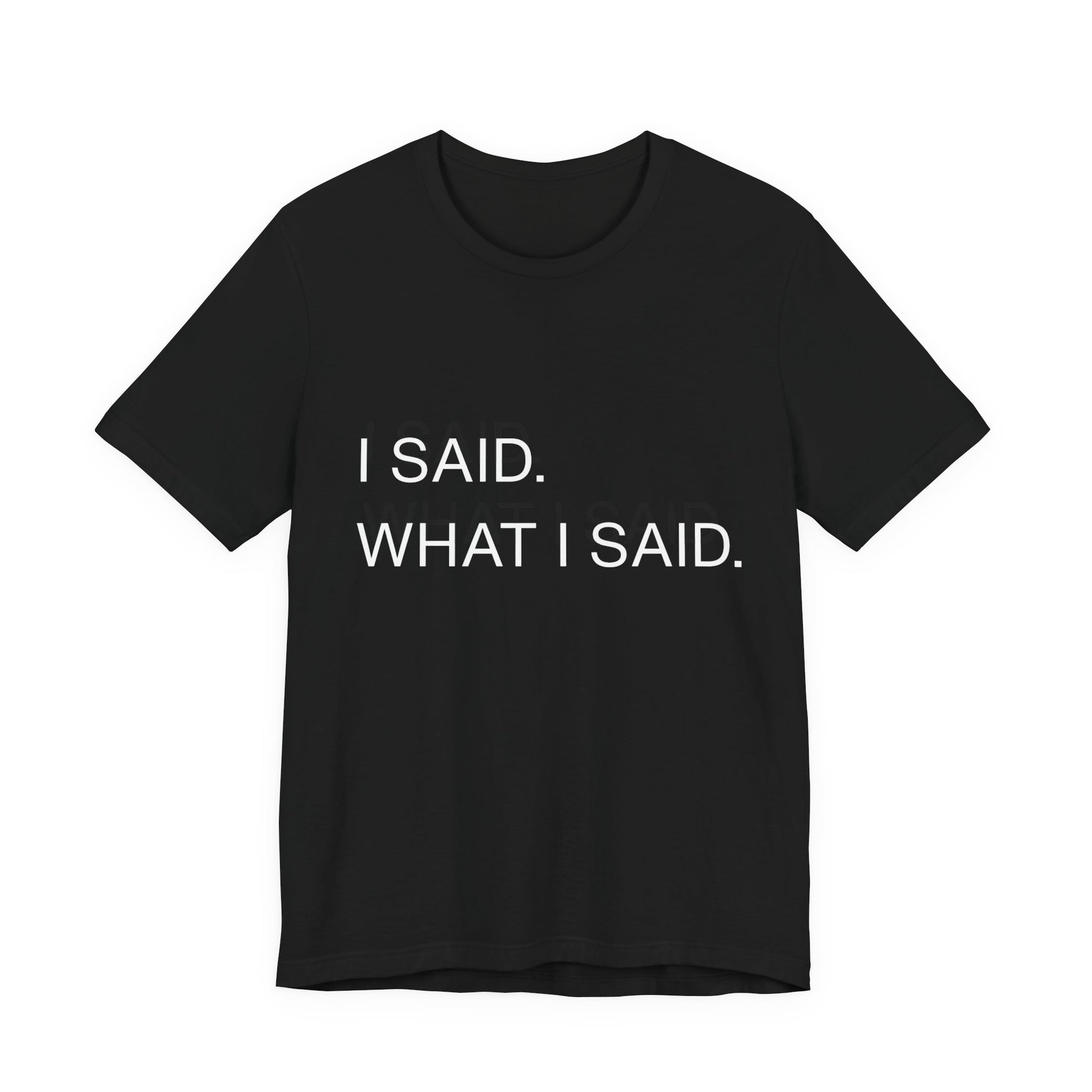 "I Said What I Said" graphic tee in Black – unbothered attitude bold statement streetwear tee | Leela's Ink

