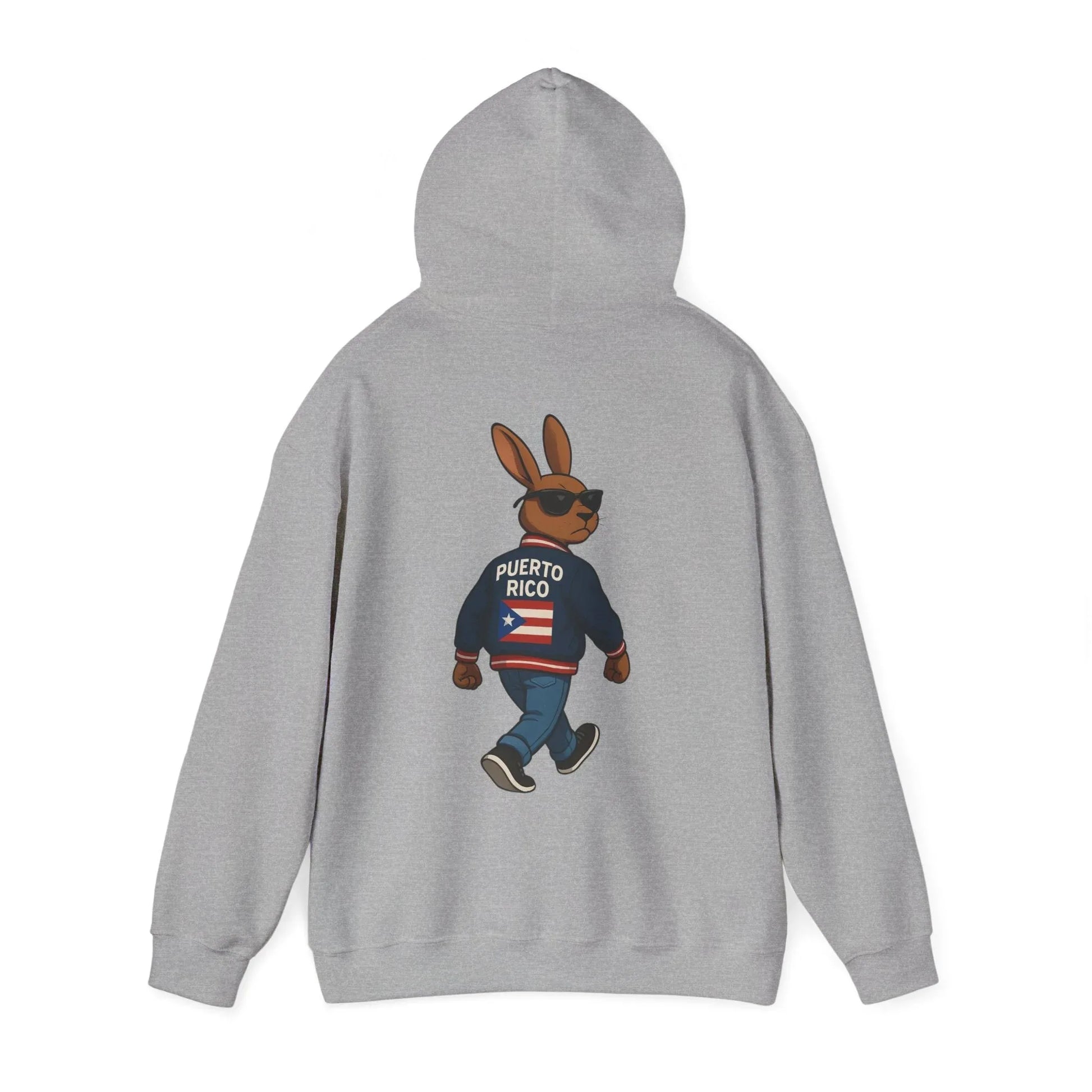 Puerto Rico Bunny Hoodie — Cool Cartoon Puerto Rican Flag Sweatshirt Printify