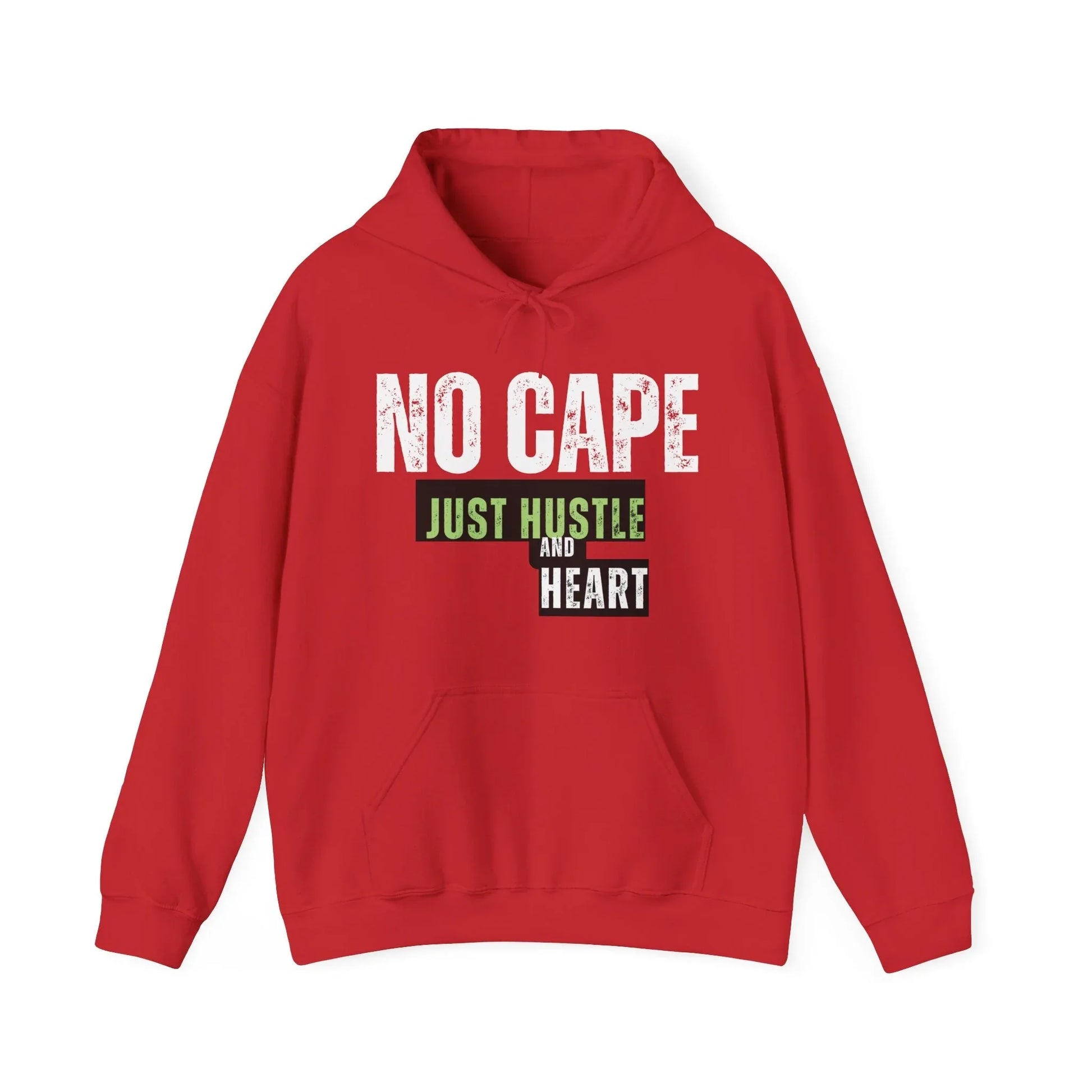 Hoodie — “Just Hustle and Heart” Motivational Pullover Printify