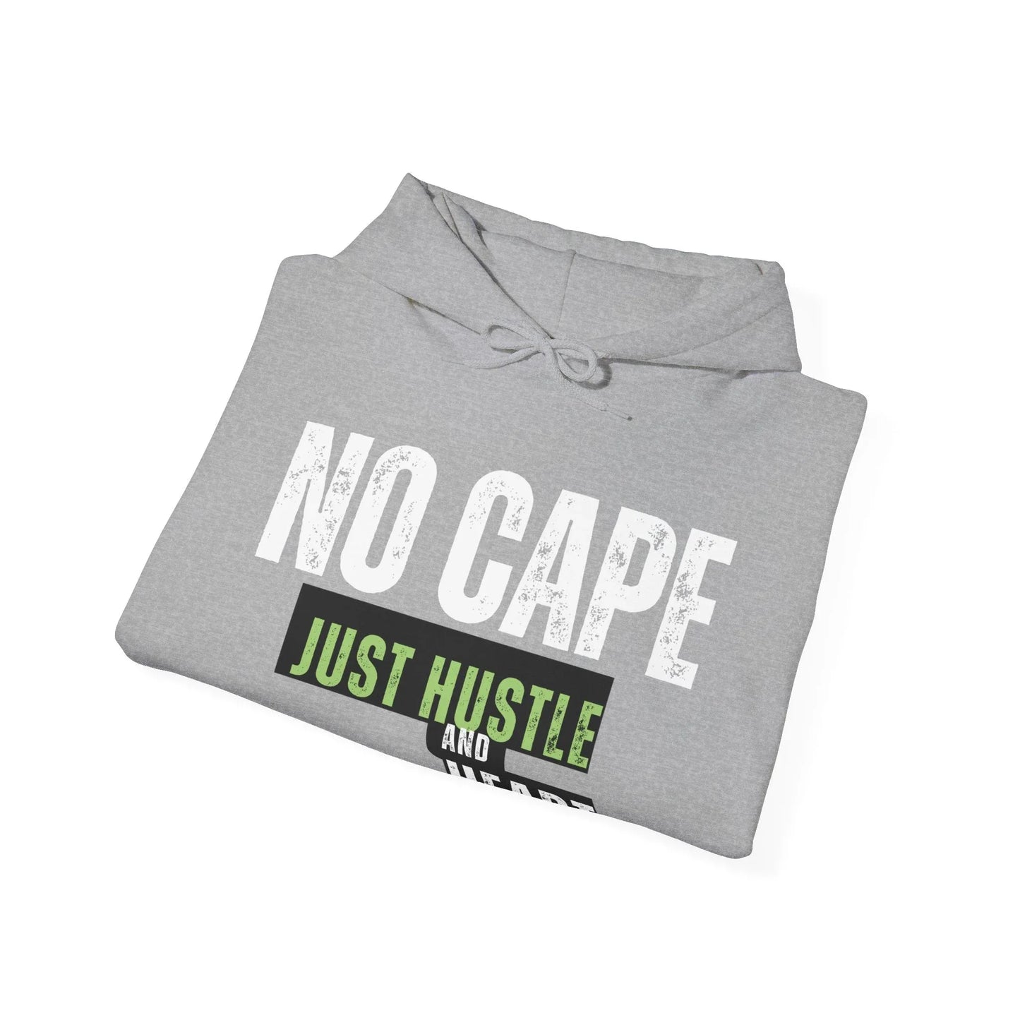 Hoodie — “Just Hustle and Heart” Motivational Pullover Printify