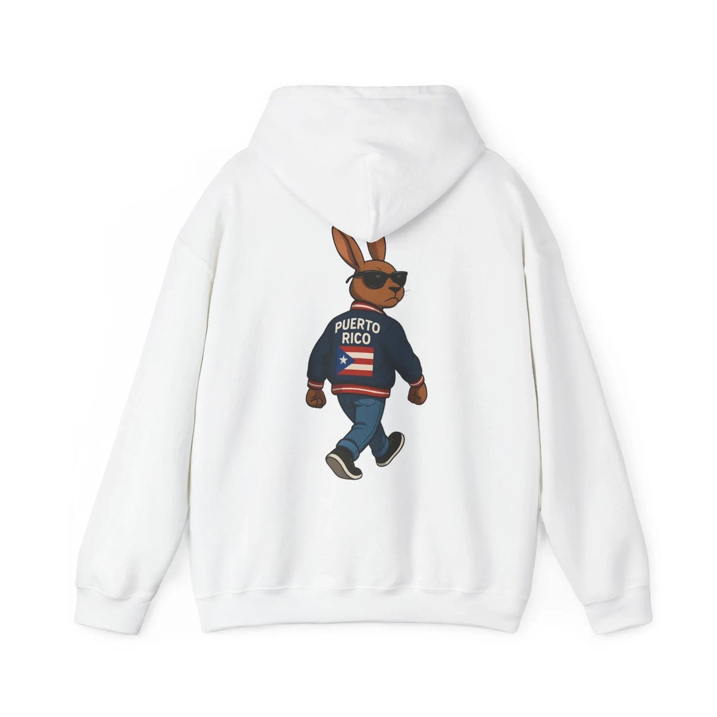 Puerto Rico Bunny Hoodie — Cool Cartoon Puerto Rican Flag Sweatshirt Printify