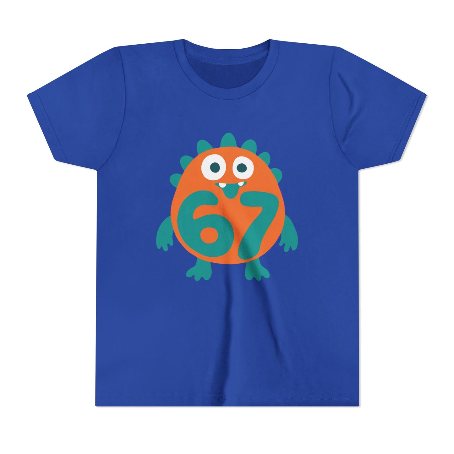 	Kids 6/7 Monster T-Shirt flat lay in True Royal