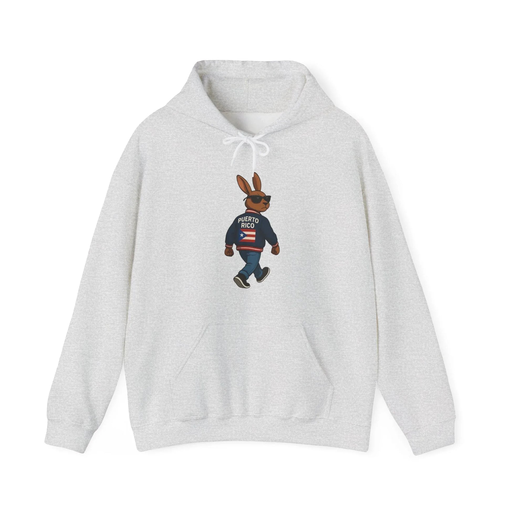 Rabbit Streetwear Hoodie — 'Puerto Rico' Sweater Graphic Pullover Printify