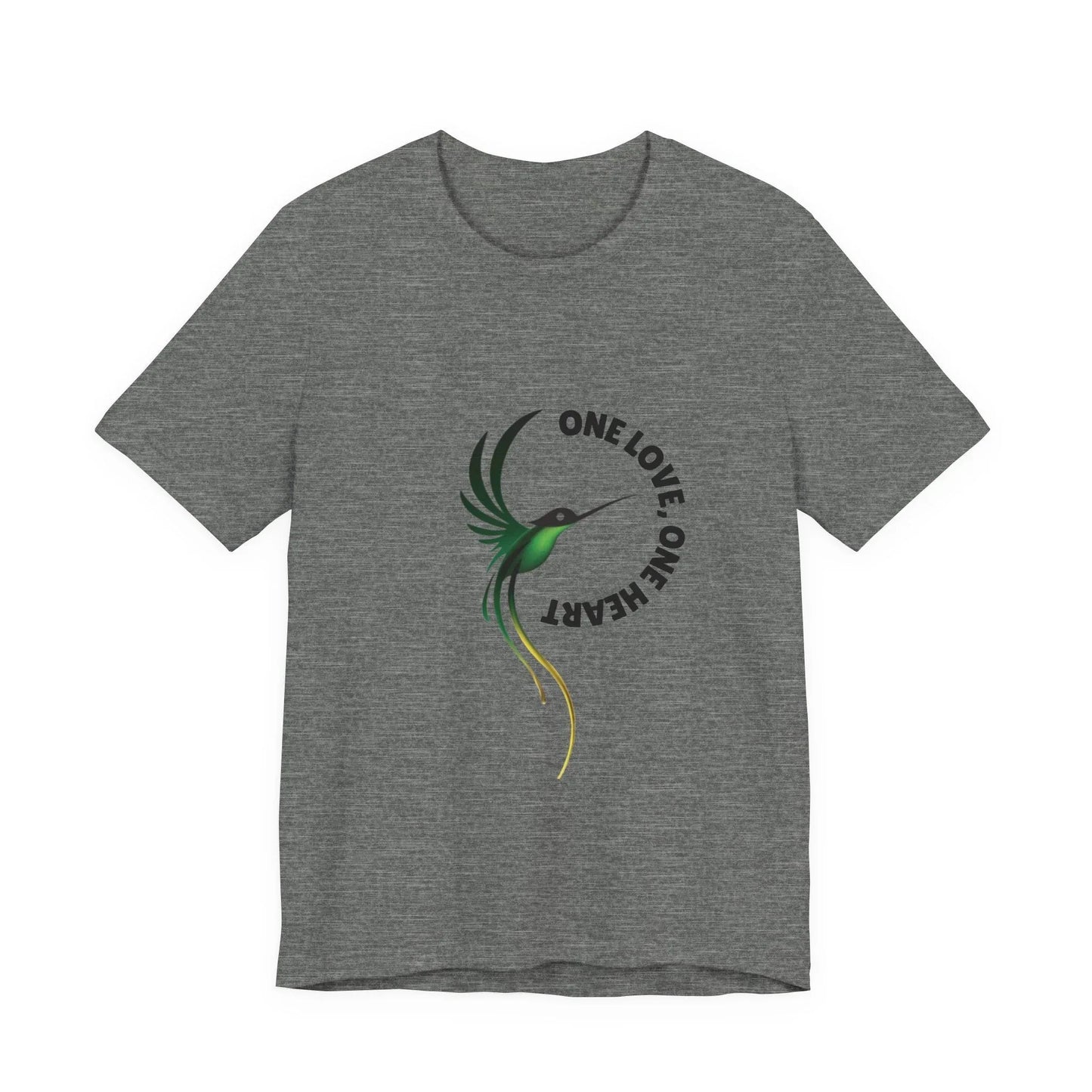 T-Shirt — Hummingbird "One Love, One Heart" Peace Graphic Tee Leela's Ink