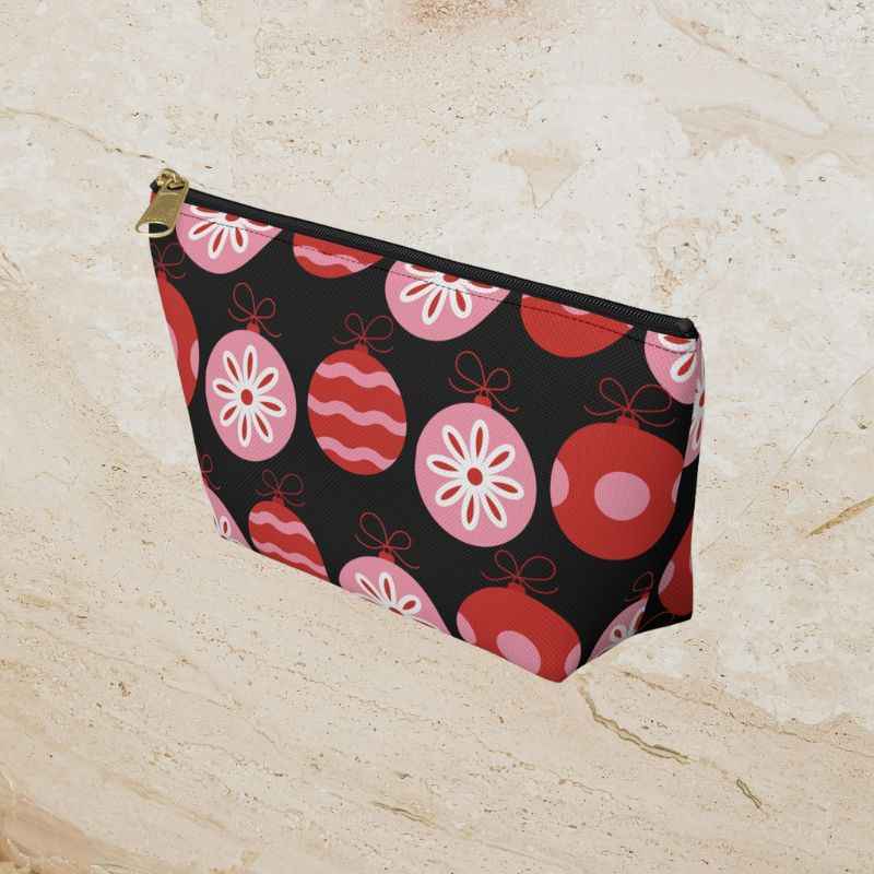 Retro Holiday Ornaments Accessory Pouch